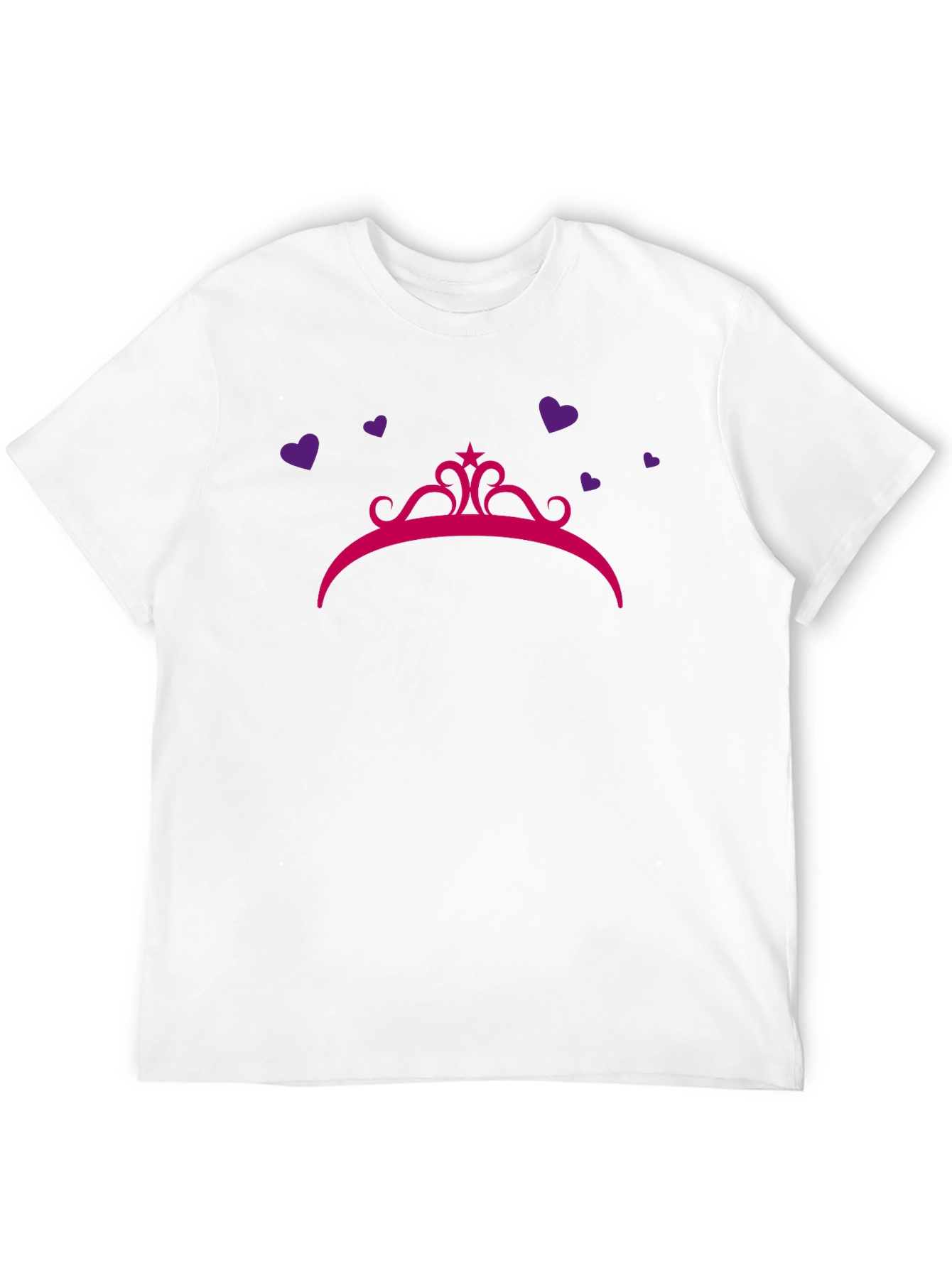 Princess Crown Heart T-Shirt Black