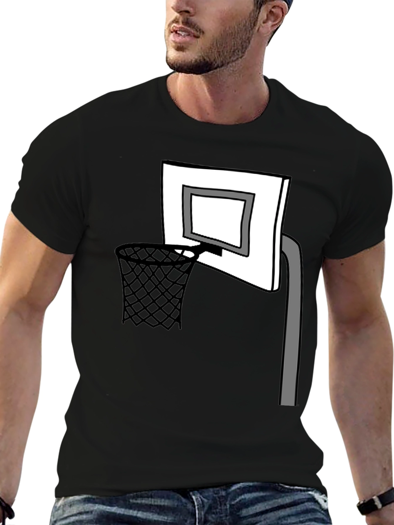 Basketball Hoop Graphic T-Shirt