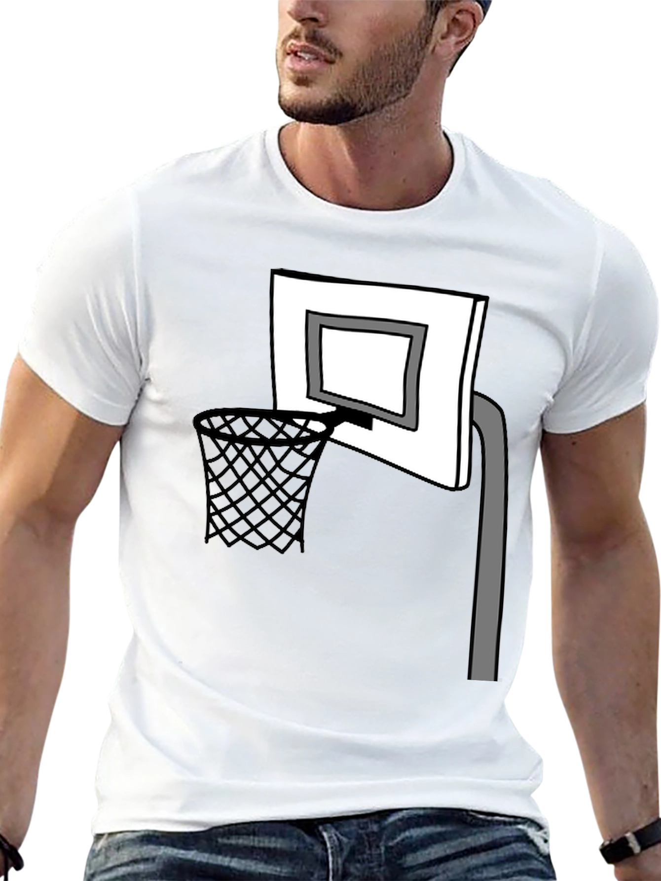Basketball Hoop Graphic T-Shirt