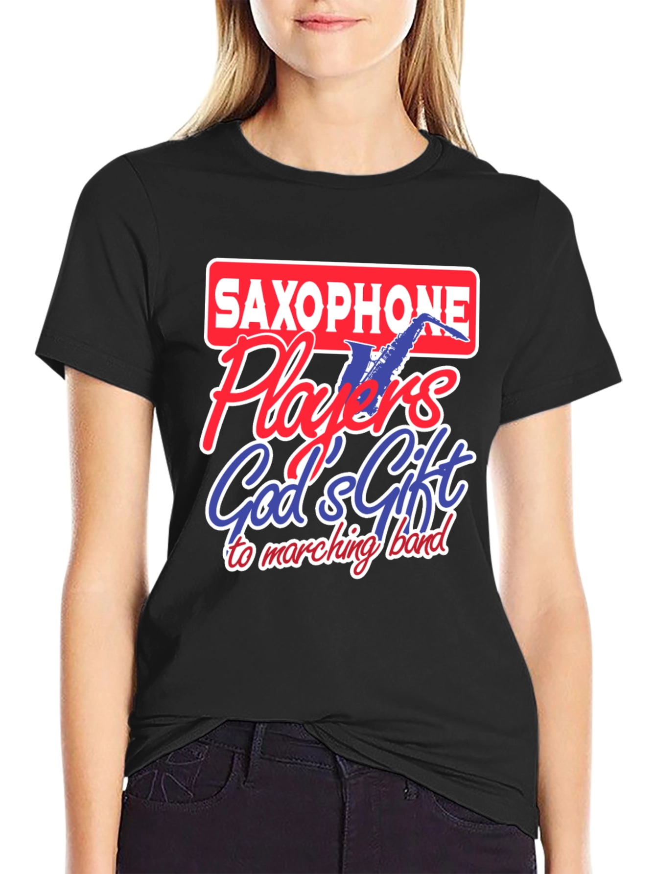 Saxophone Player T-Shirt - Gods Gift to Marching Band