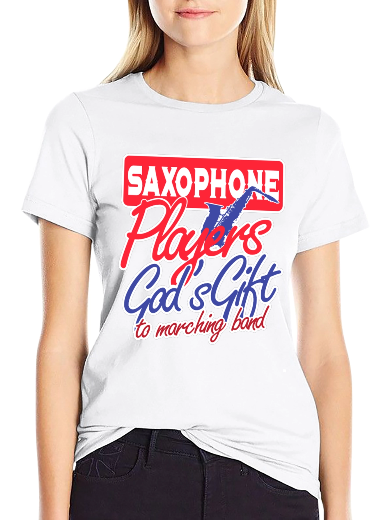 Saxophone Player T-Shirt - Gods Gift to Marching Band