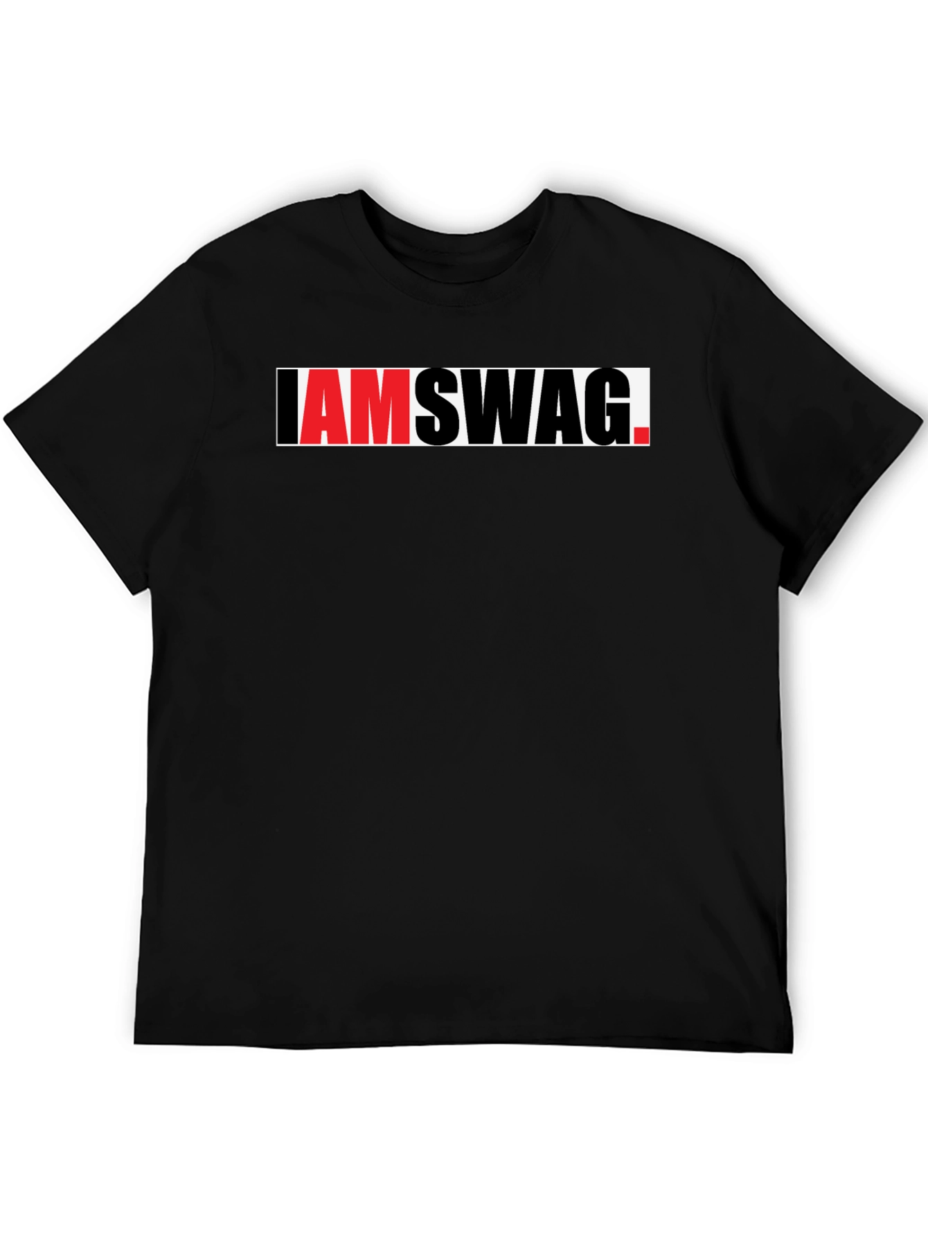 I Am Swag Graphic Tee - Trendy Black T-Shirt