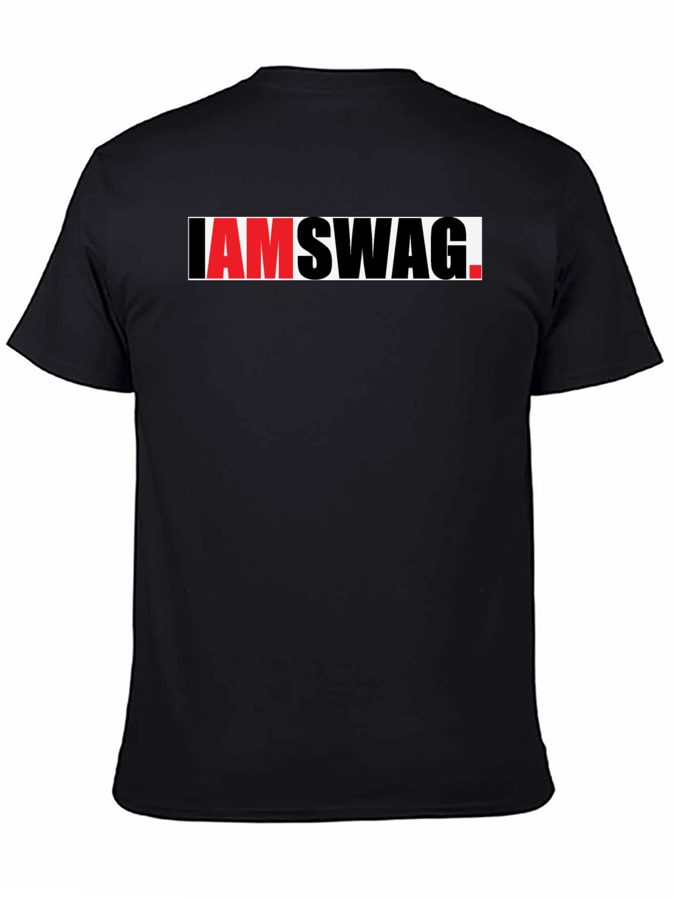 I Am Swag Graphic Tee - Trendy Black T-Shirt
