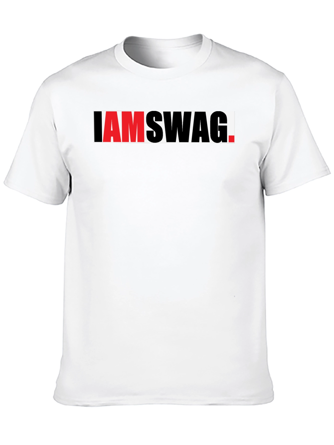 I Am Swag Graphic Tee - Trendy Black T-Shirt