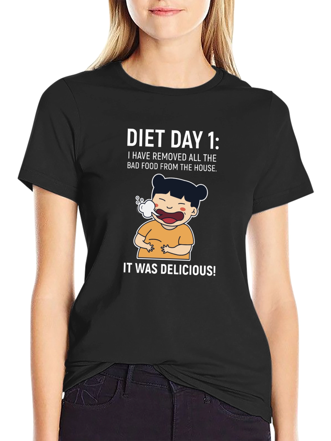 Diet Day 1 Funny Graphic Tee Shirt