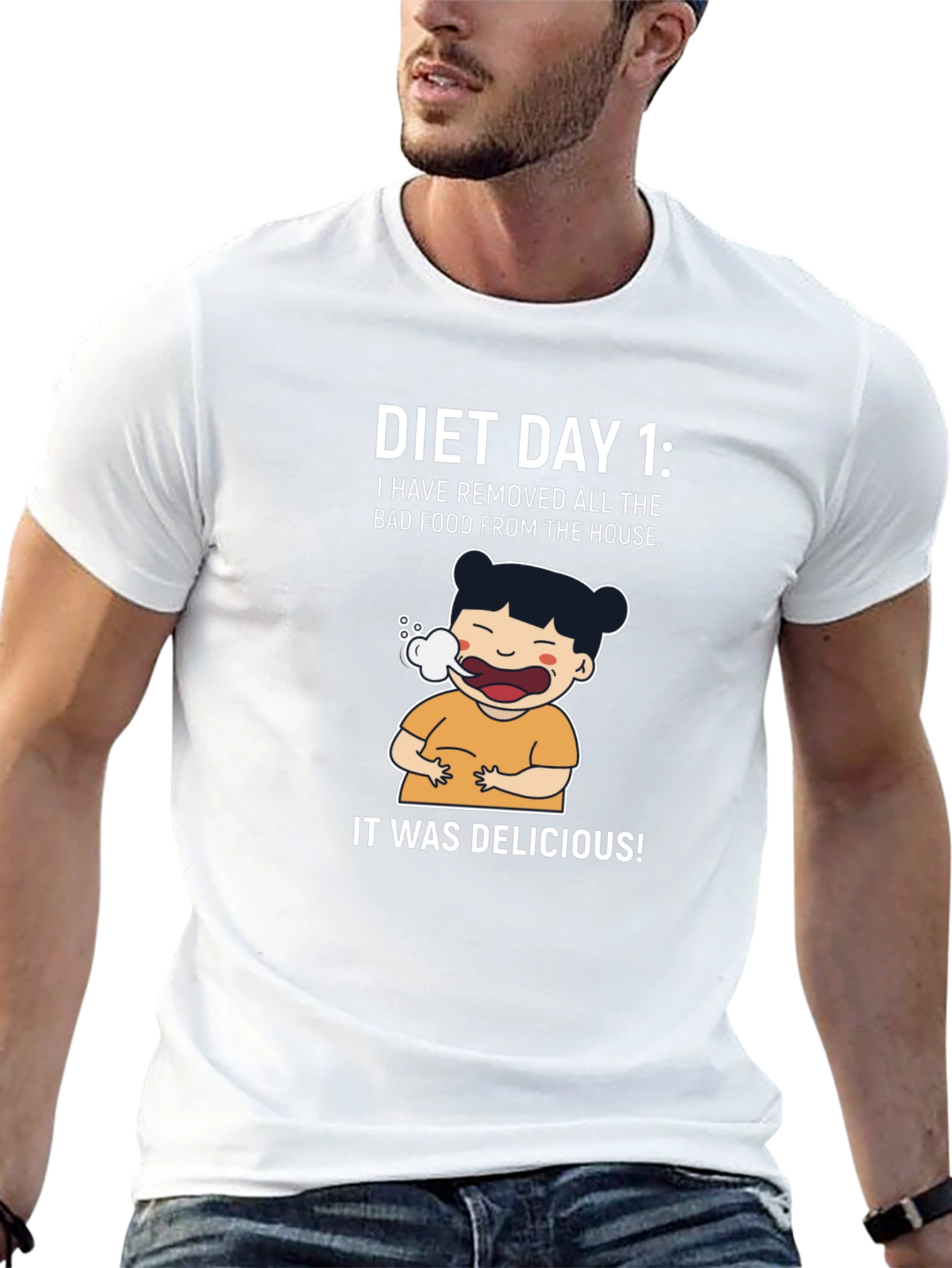 Diet Day 1 Funny Graphic Tee Shirt