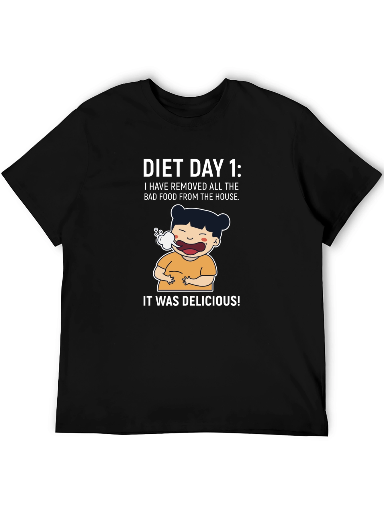 Diet Day 1 Funny Graphic Tee Shirt
