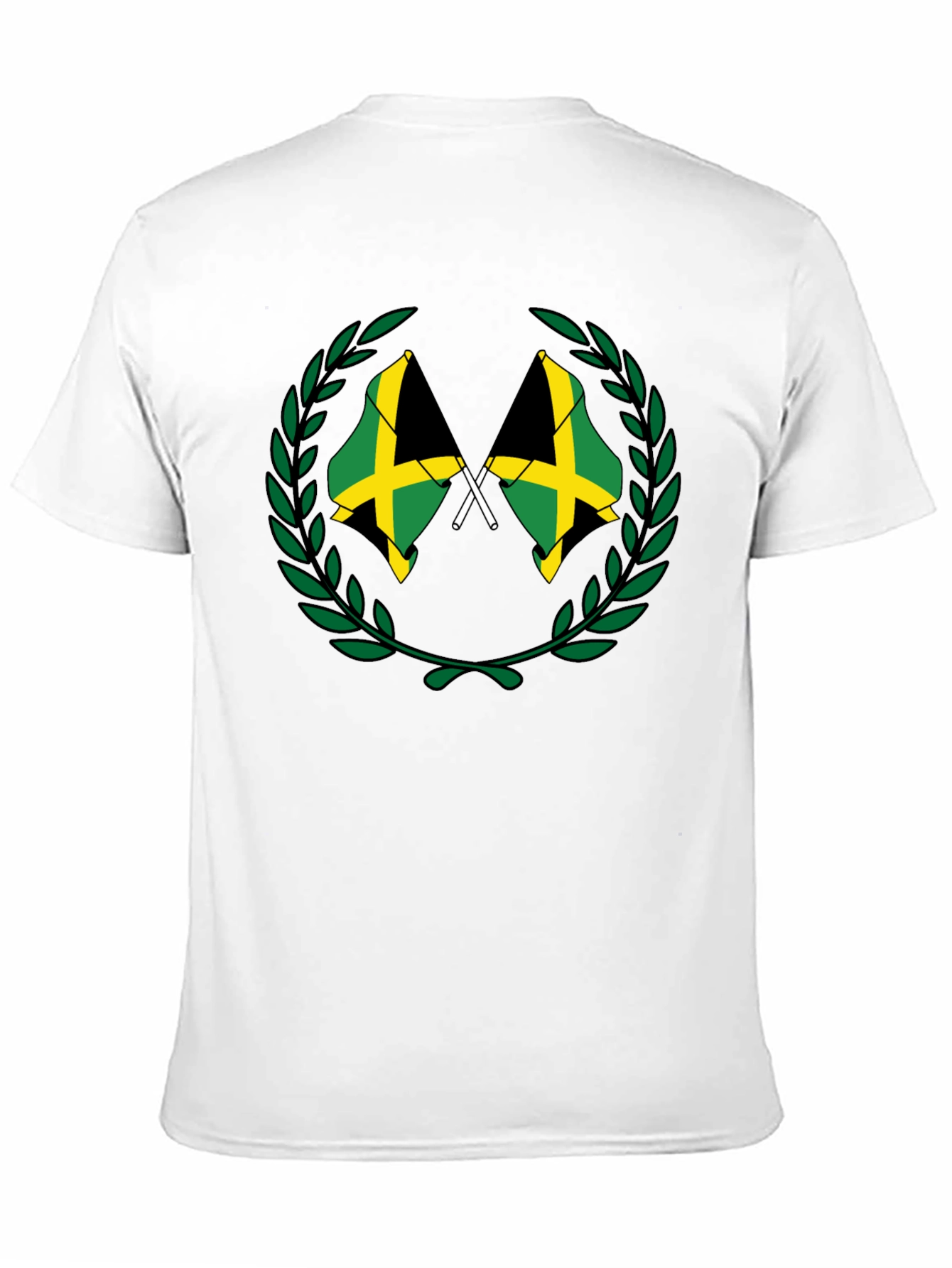 Jamaica Flag T-Shirt Black Cotton Tee