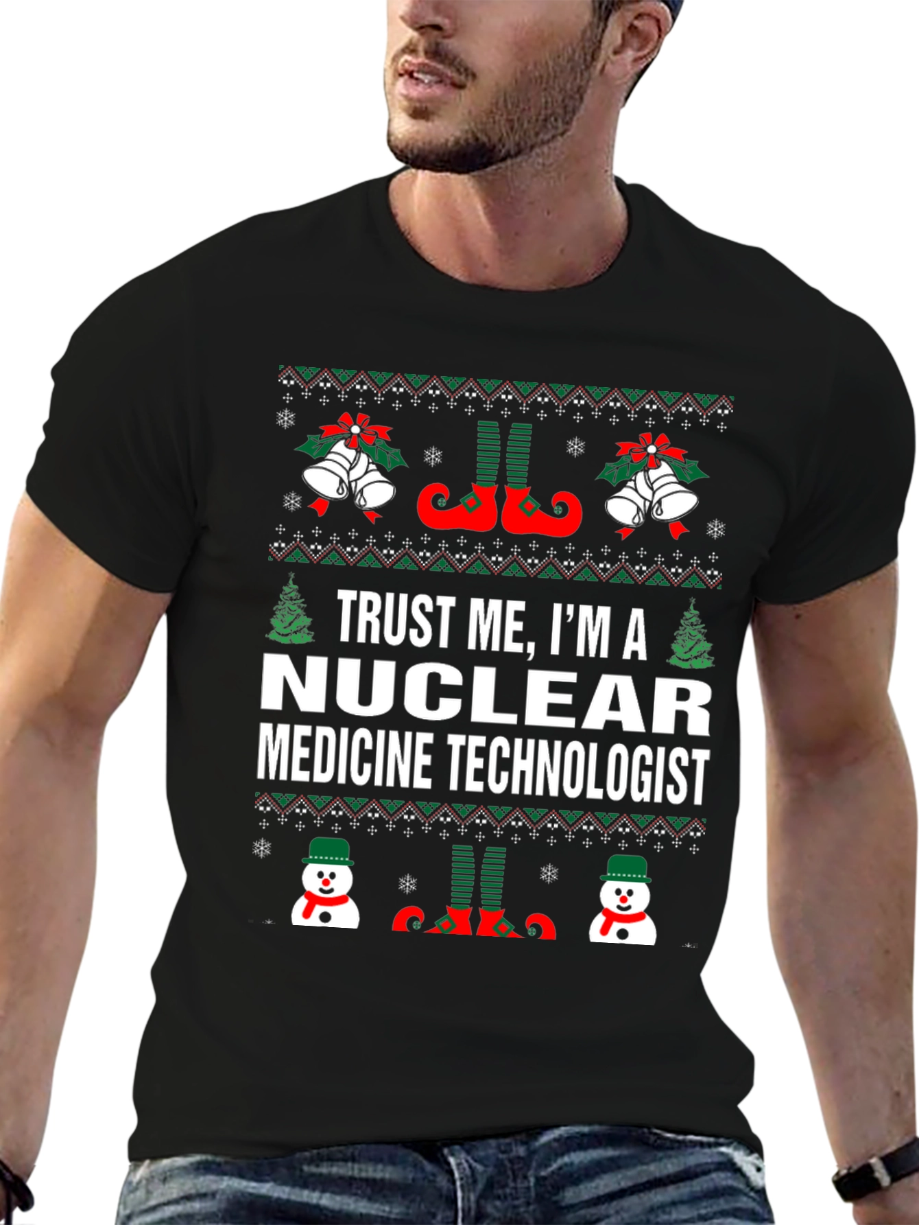 Nuclear Medicine Technologist Ugly Christmas T-Shirt