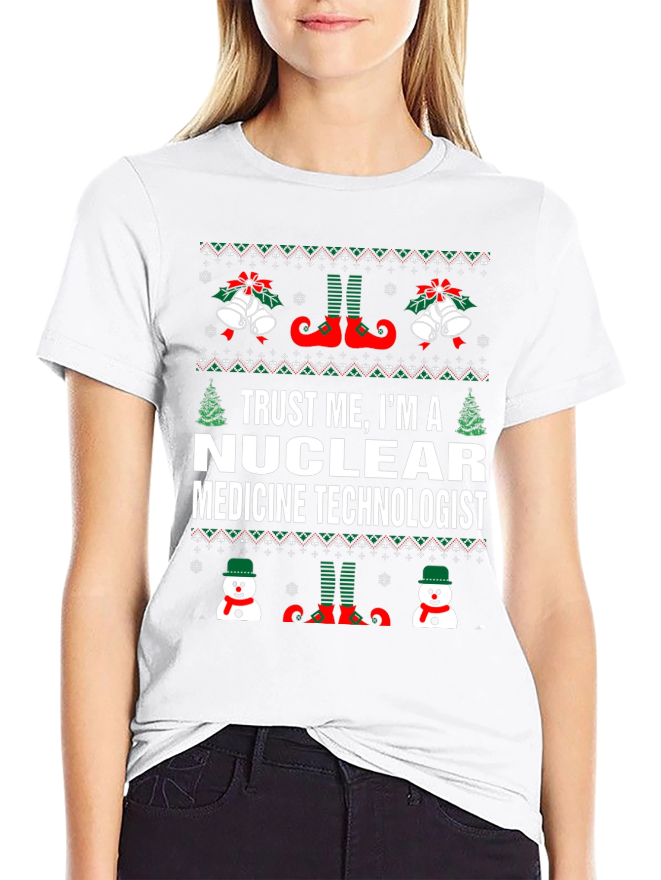Nuclear Medicine Technologist Ugly Christmas T-Shirt