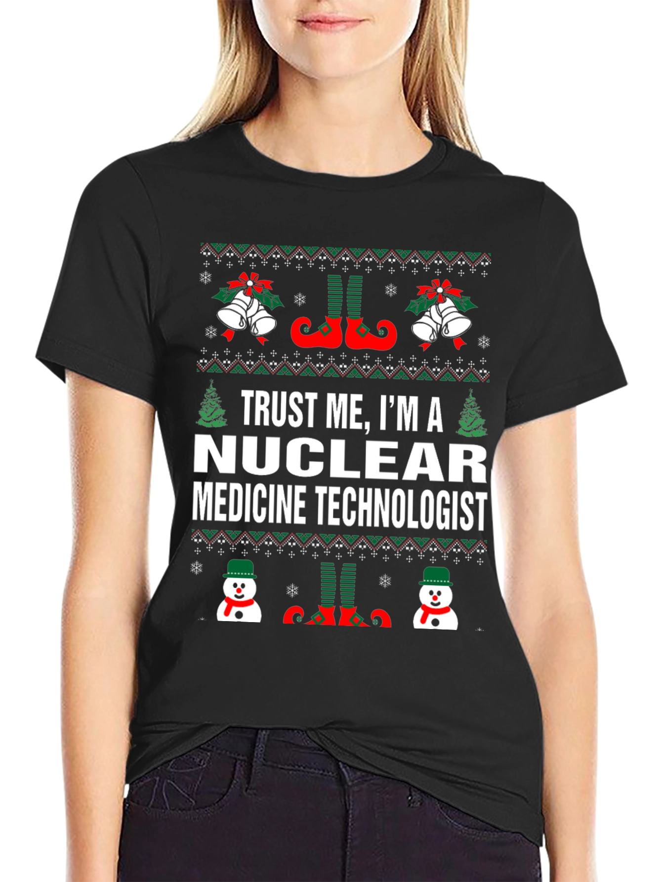 Nuclear Medicine Technologist Ugly Christmas T-Shirt