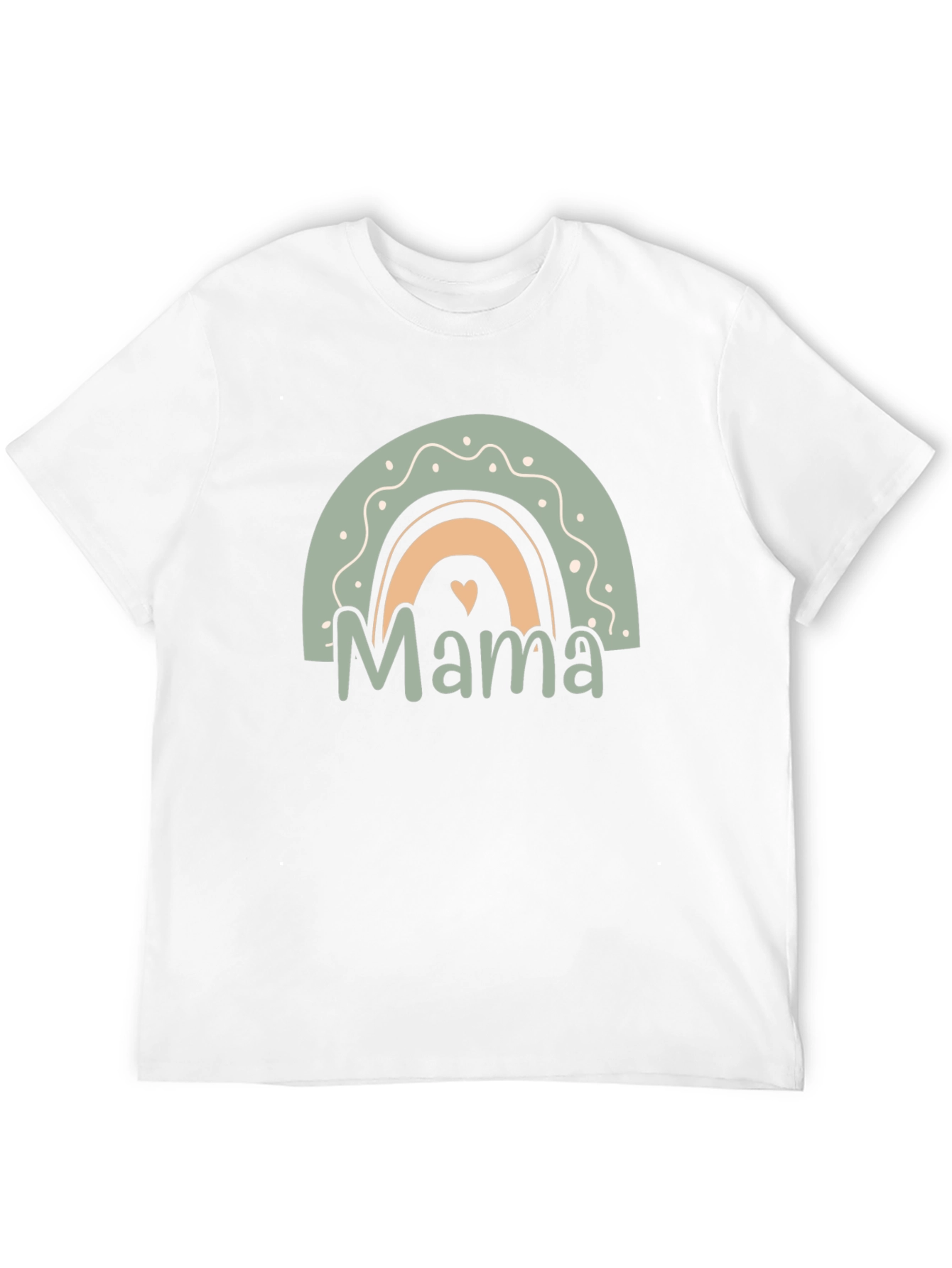 Mama Rainbow Graphic Tee - Black Cotton Blend