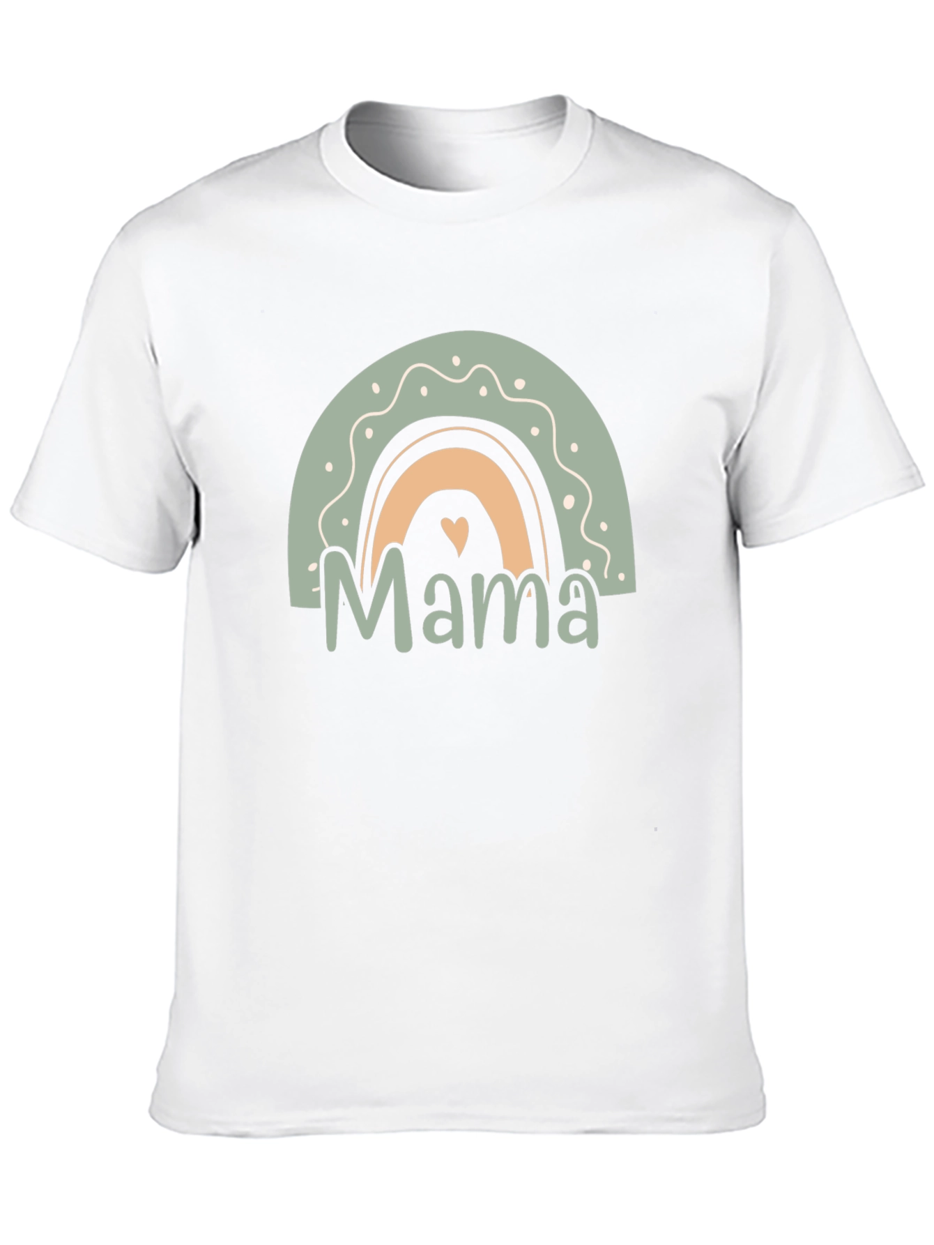 Mama Rainbow Graphic Tee - Black Cotton Blend