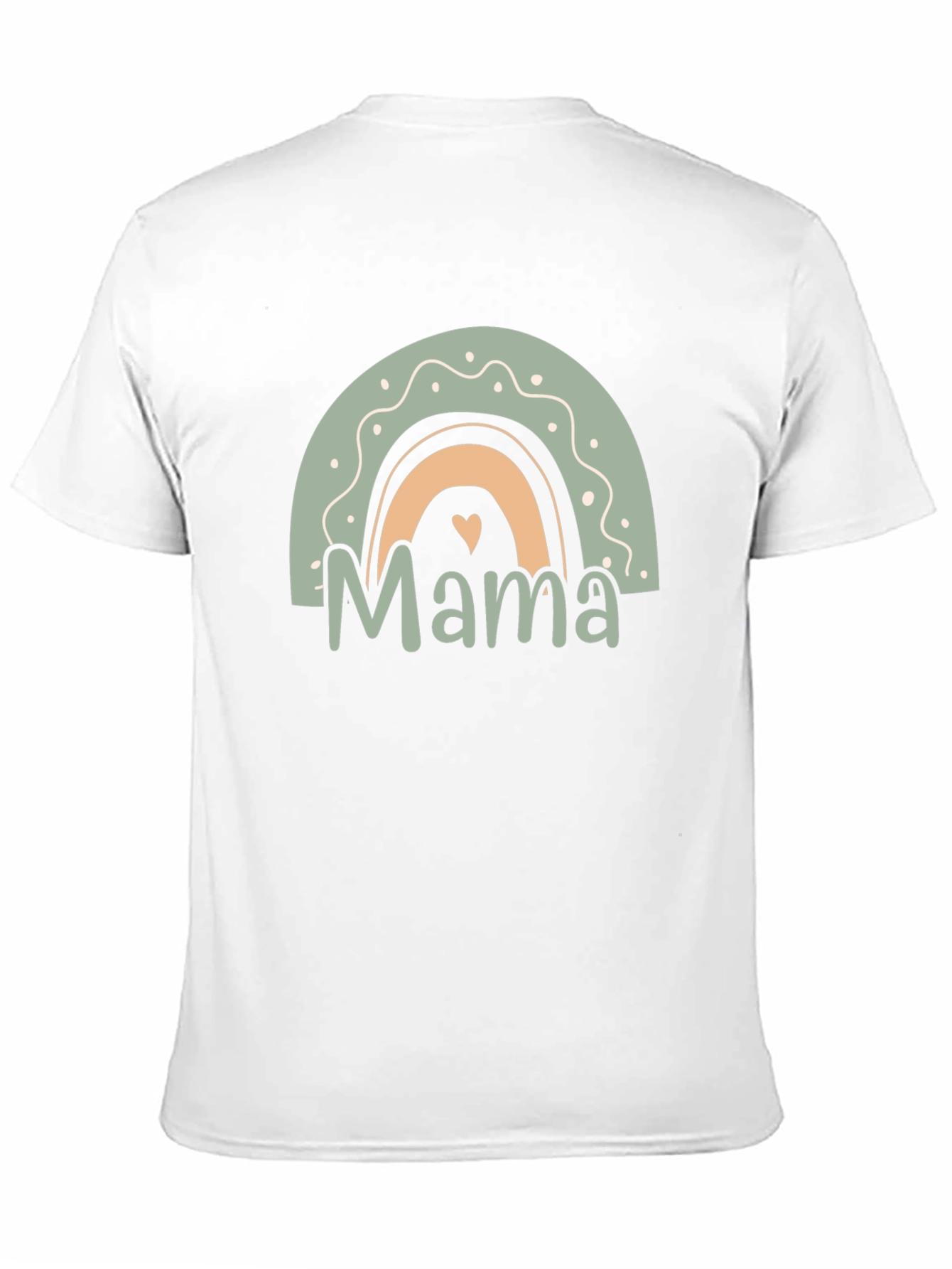 Mama Rainbow Graphic Tee - Black Cotton Blend