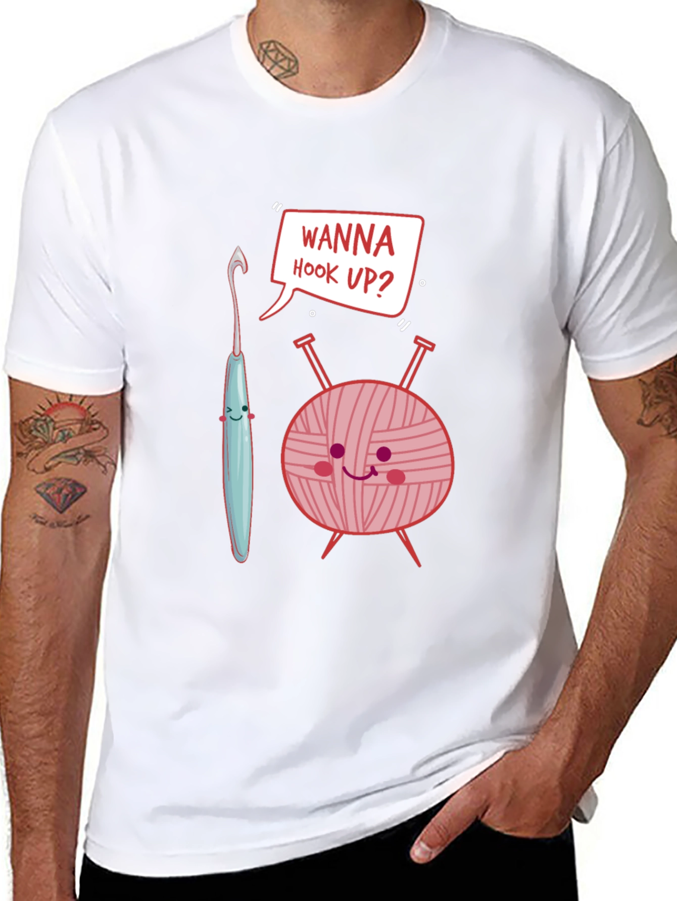 Wanna Hook Up Crochet T-Shirt