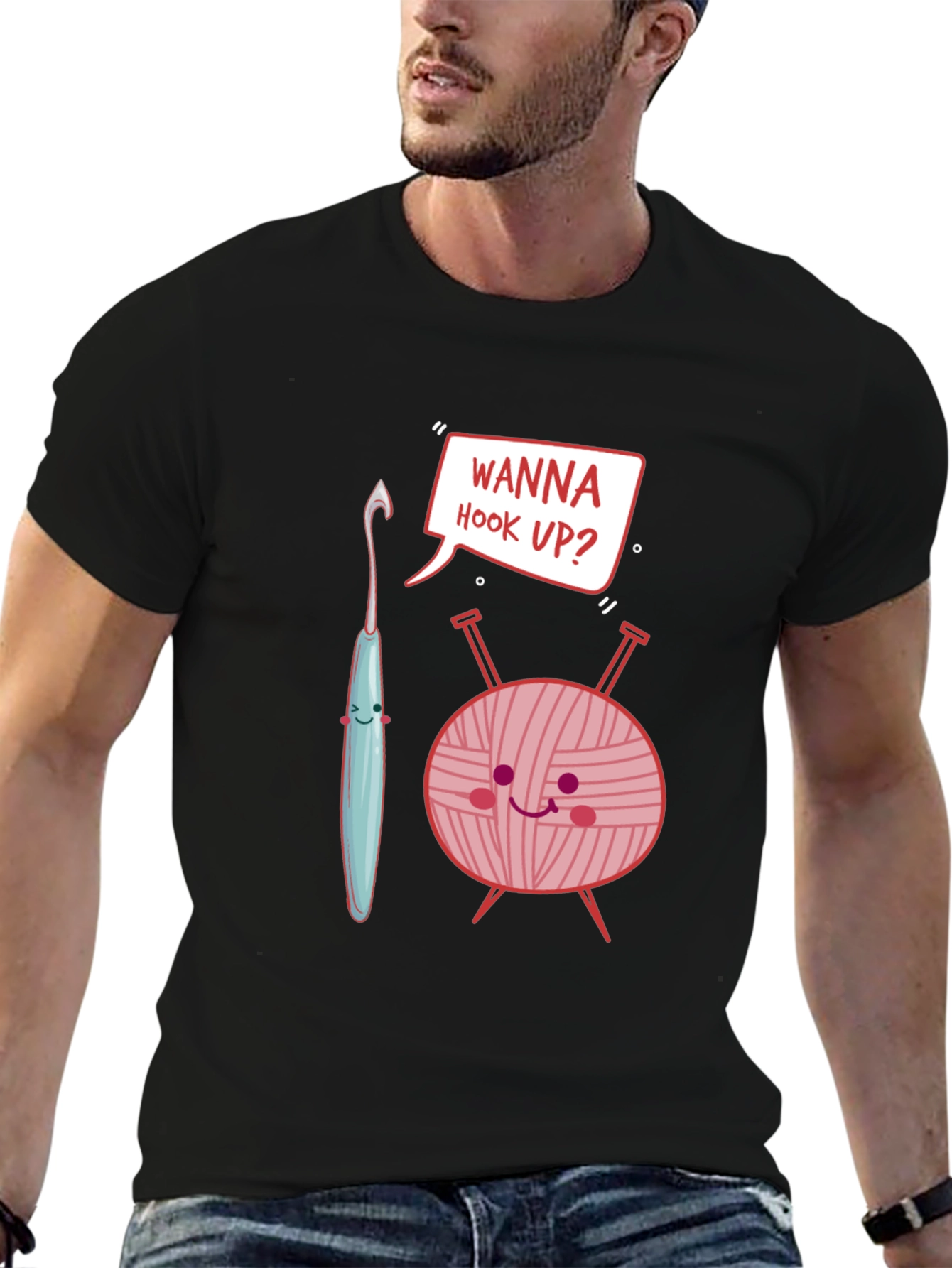 Wanna Hook Up Crochet T-Shirt