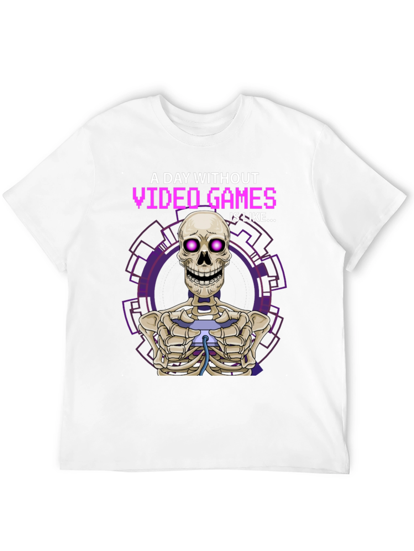 Video Game Skeleton Graphic T-Shirt - Gamer Humor