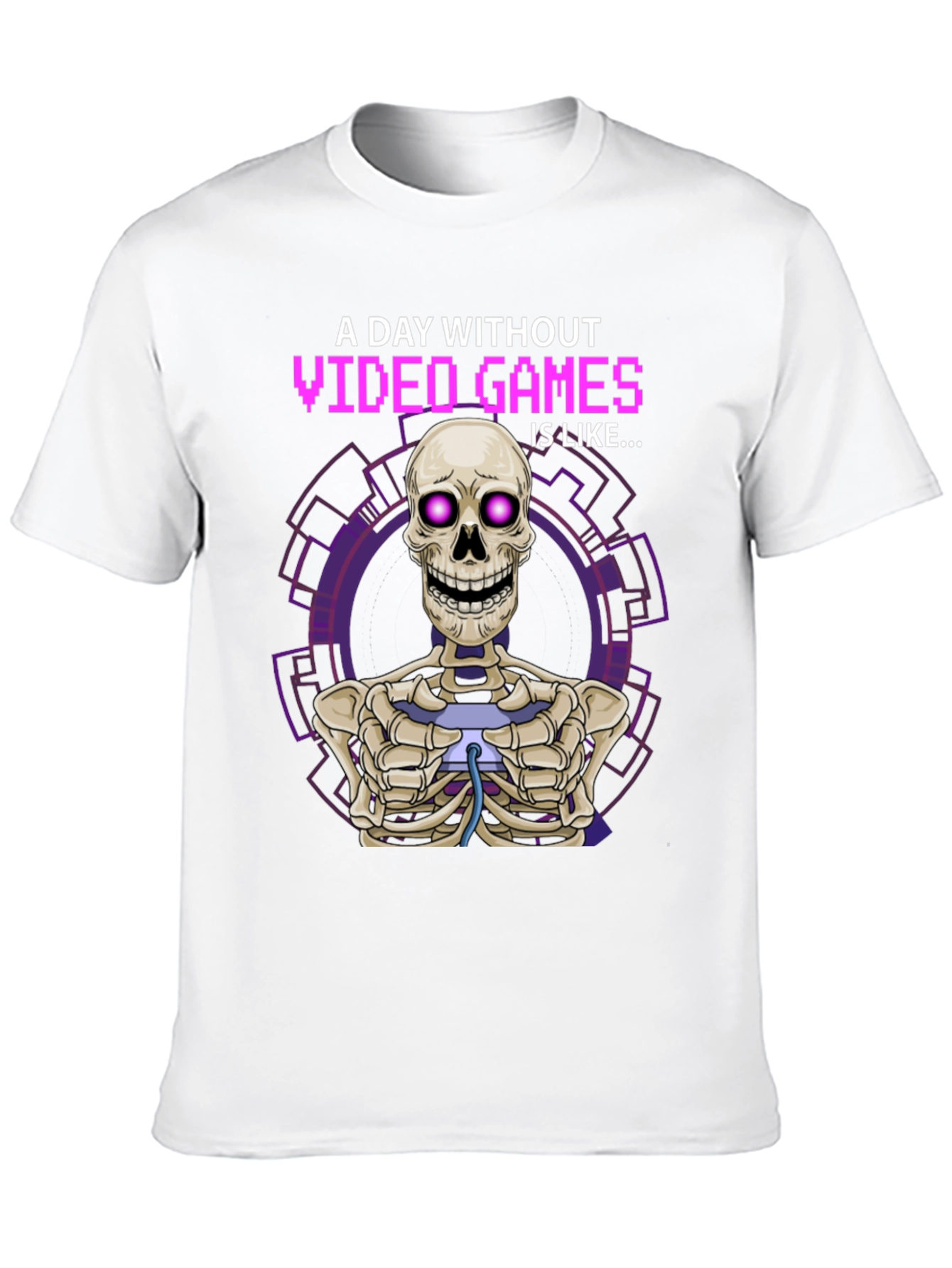 Video Game Skeleton Graphic T-Shirt - Gamer Humor