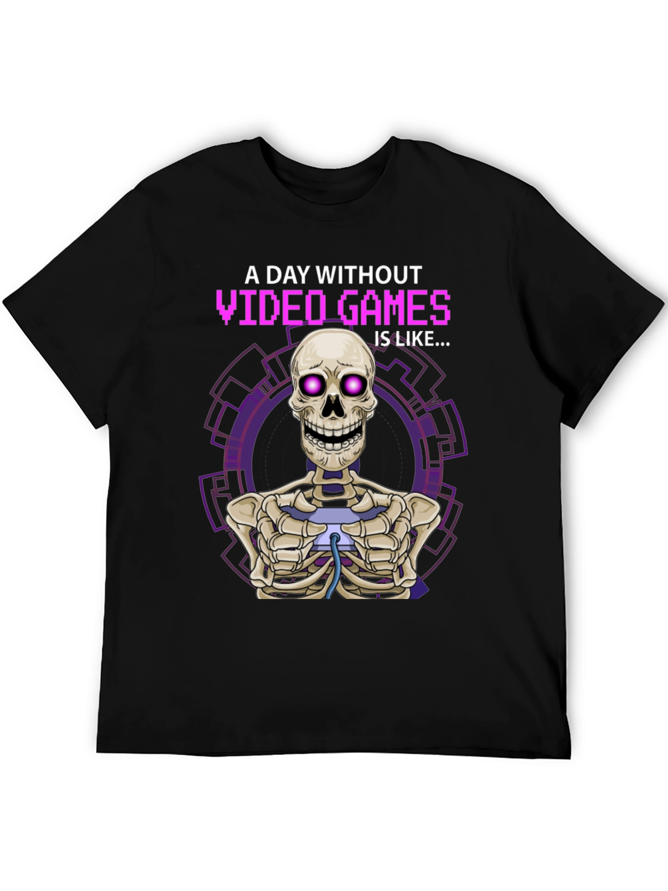 Video Game Skeleton Graphic T-Shirt - Gamer Humor