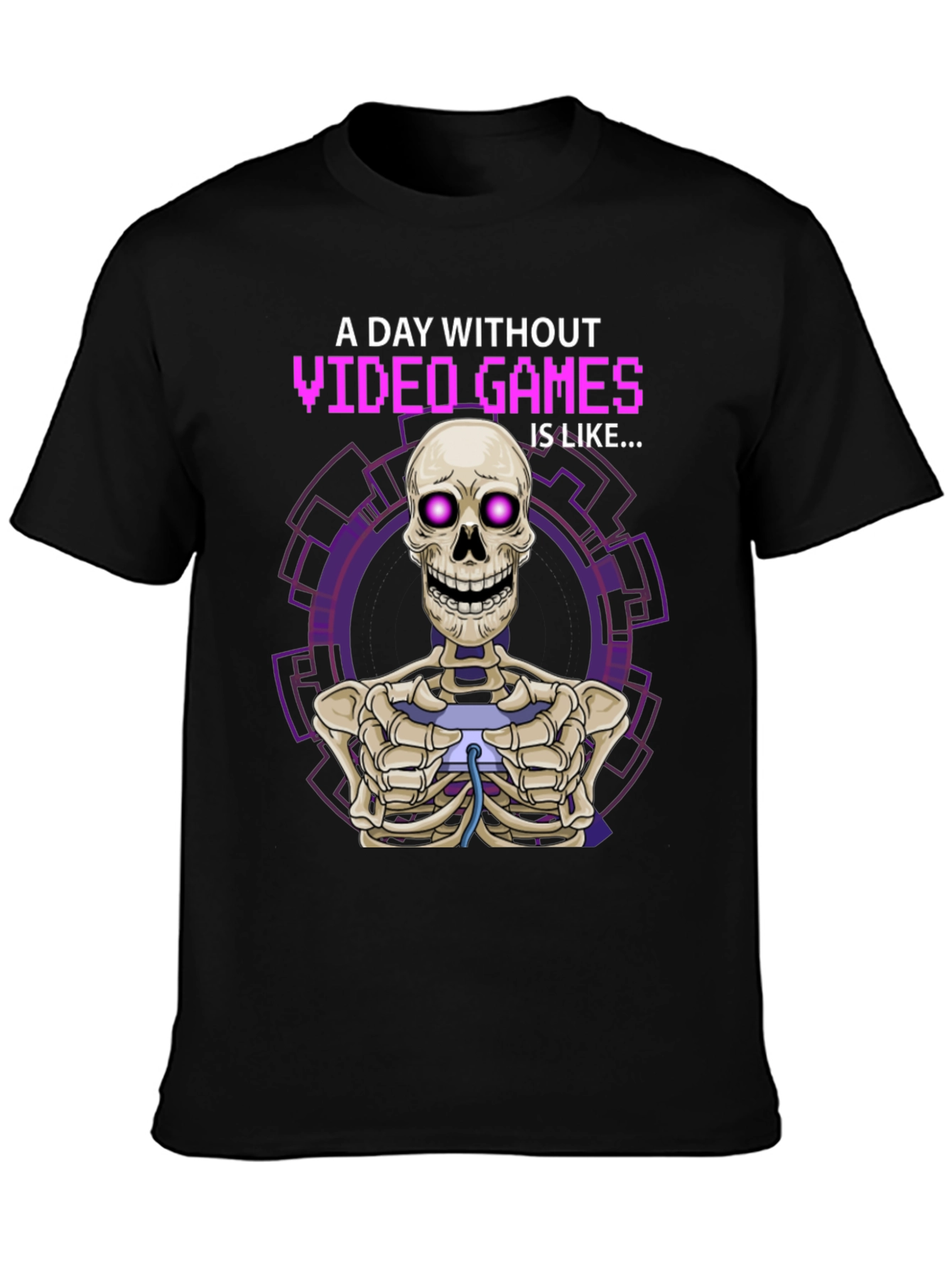 Video Game Skeleton Graphic T-Shirt - Gamer Humor