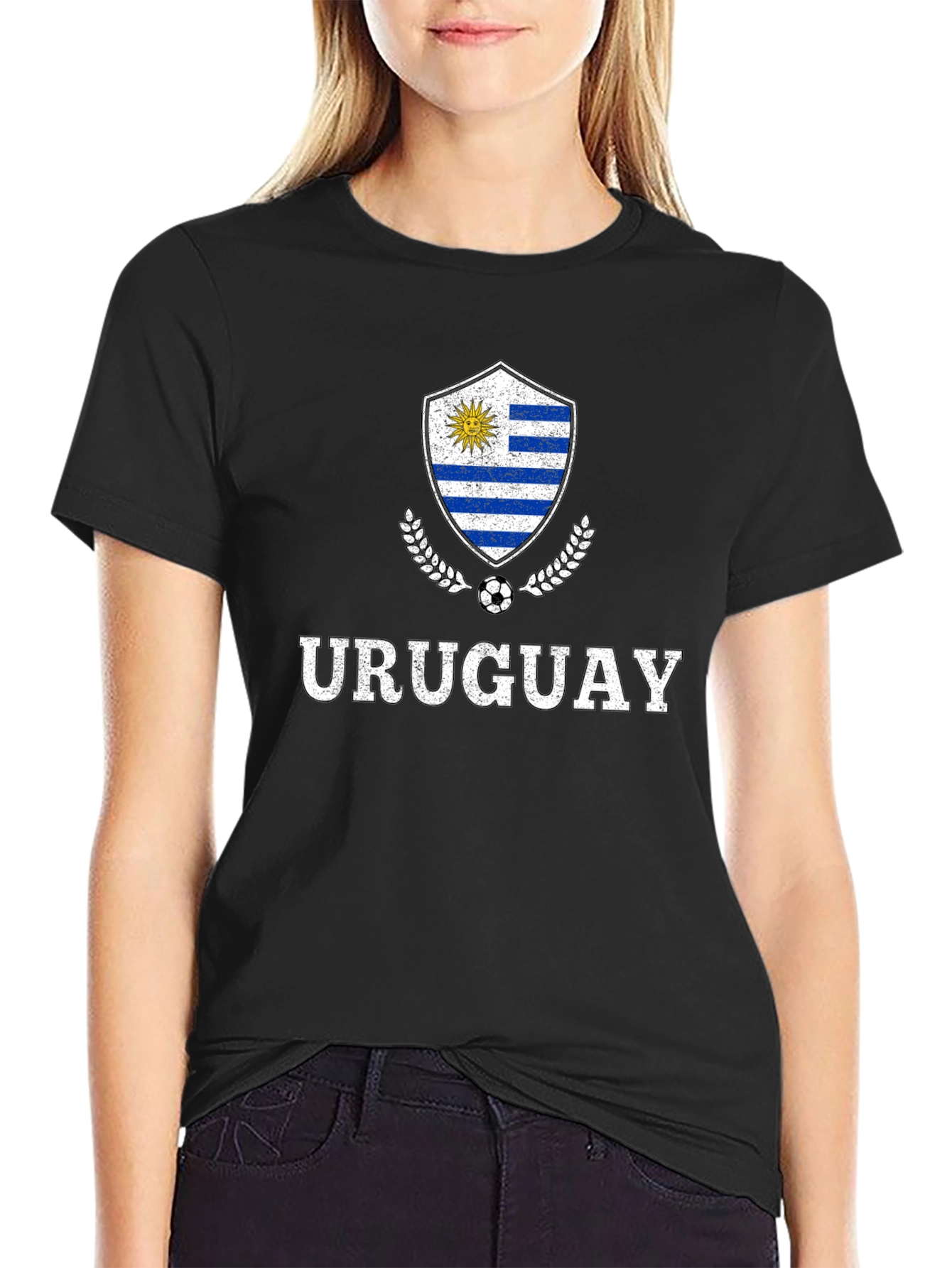 Uruguay Soccer Fan T-Shirt Black