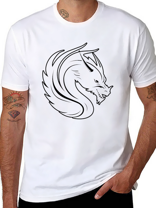 Dragon Graphic Tee - Black Cotton Blend