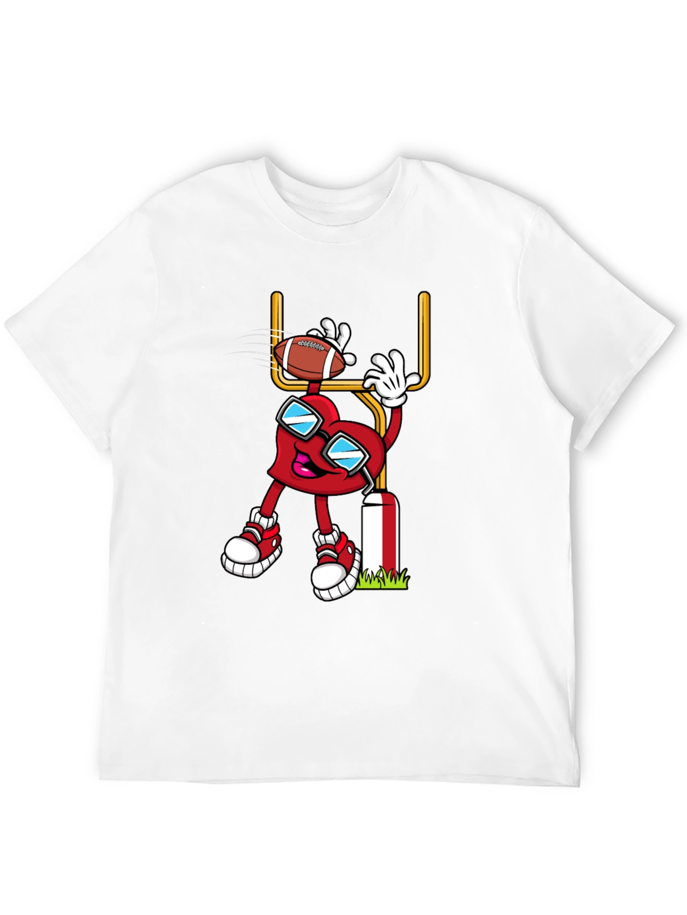 Heart Football Fan Graphic Tee