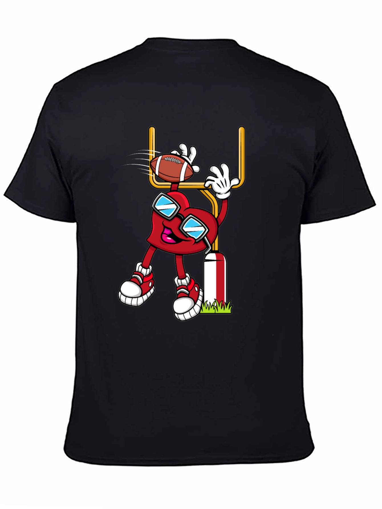 Heart Football Fan Graphic Tee