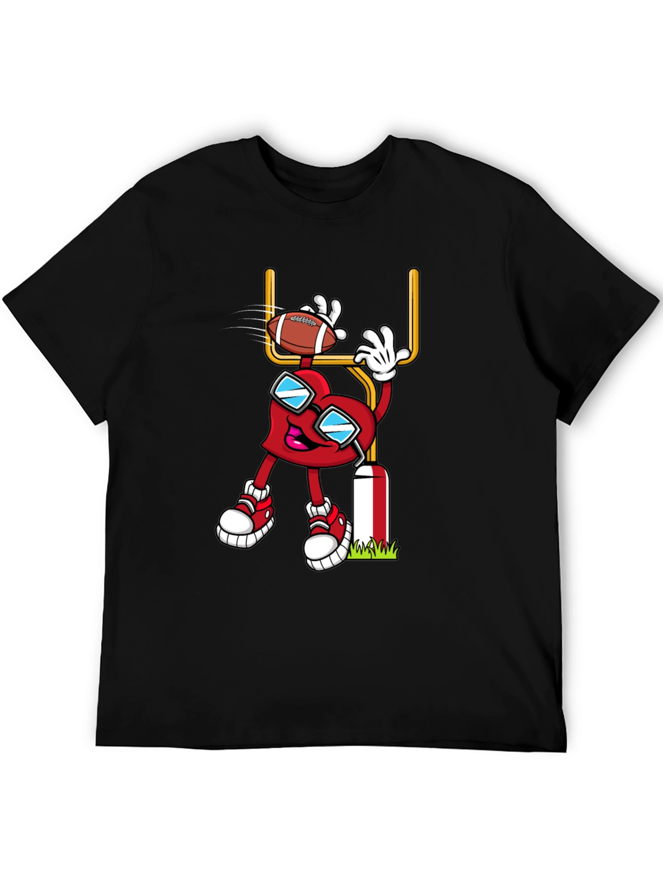 Heart Football Fan Graphic Tee