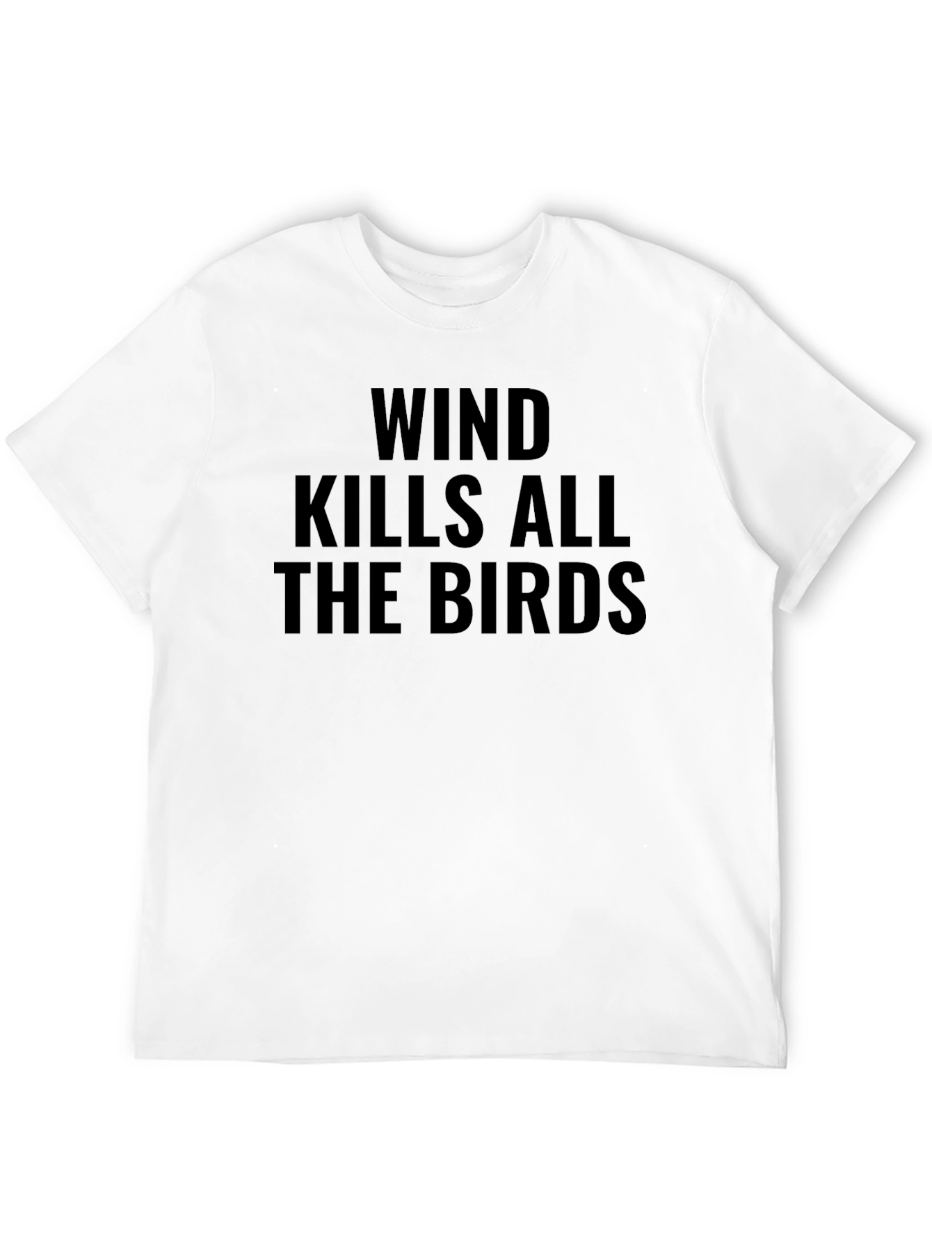 Wind Kills All the Birds Black Graphic Tee