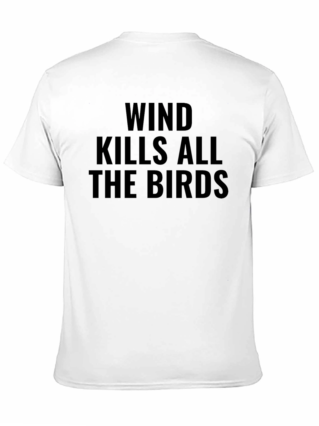 Wind Kills All the Birds Black Graphic Tee