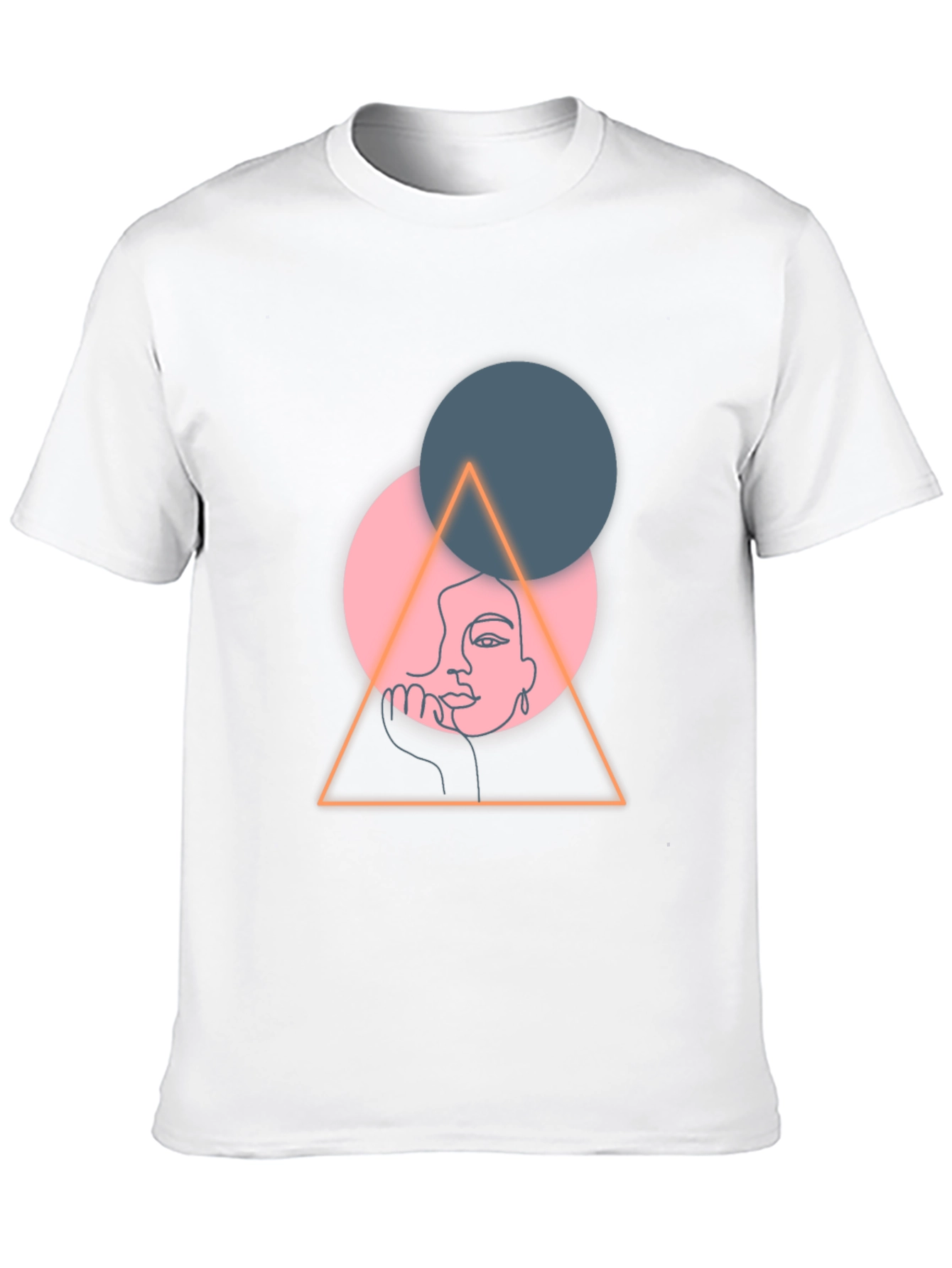 Abstract Face Graphic Tee - Black