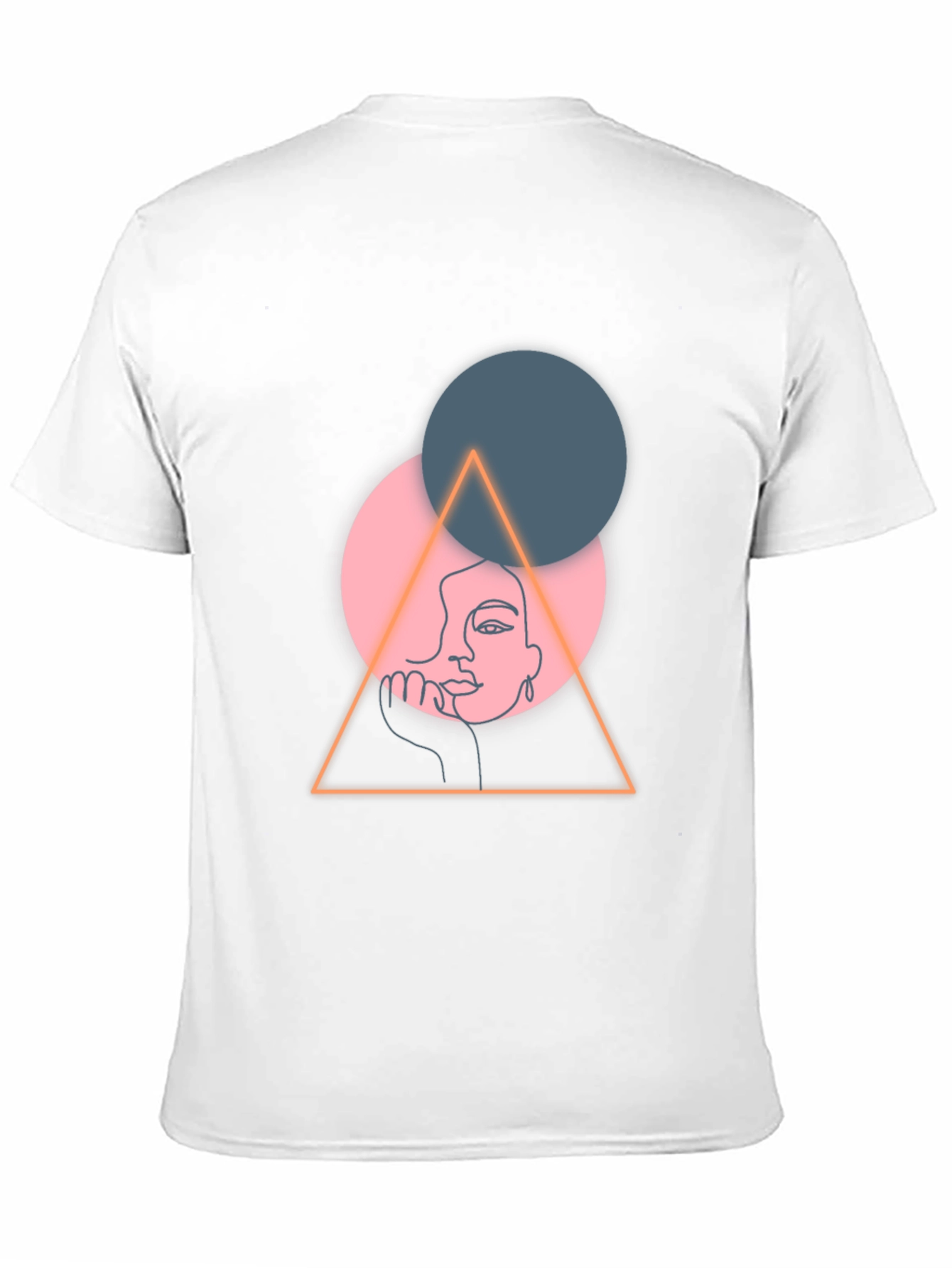 Abstract Face Graphic Tee - Black