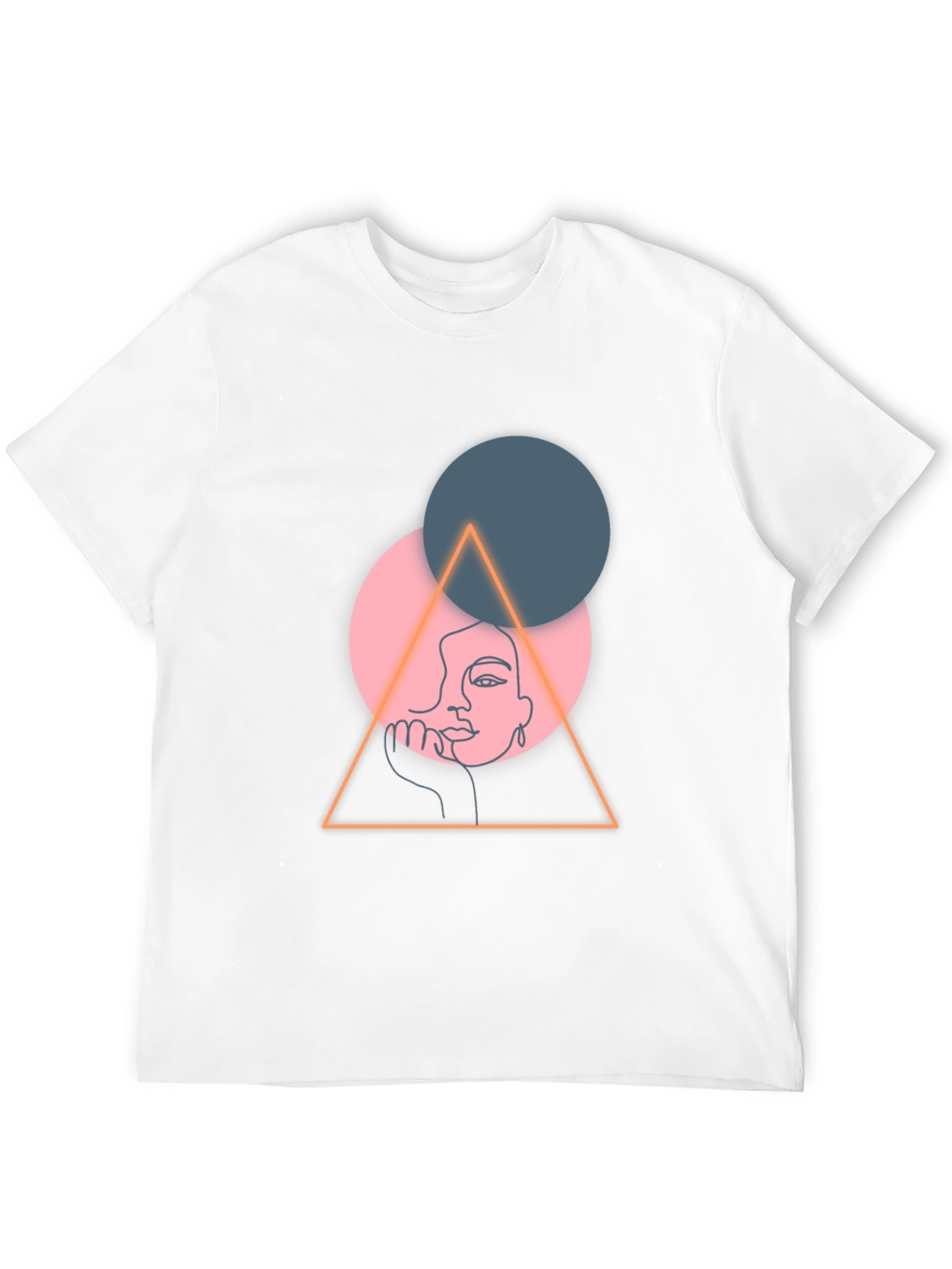 Abstract Face Graphic Tee - Black