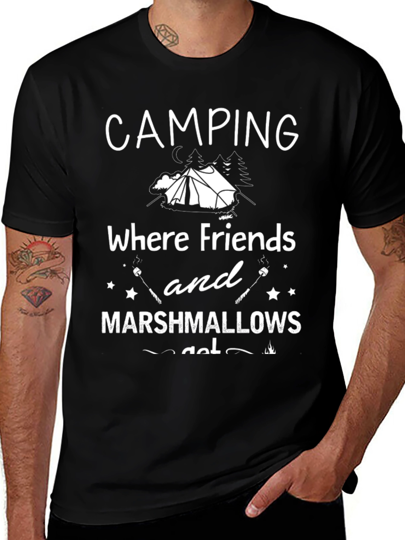 Camping Friends & Marshmallow T-Shirt