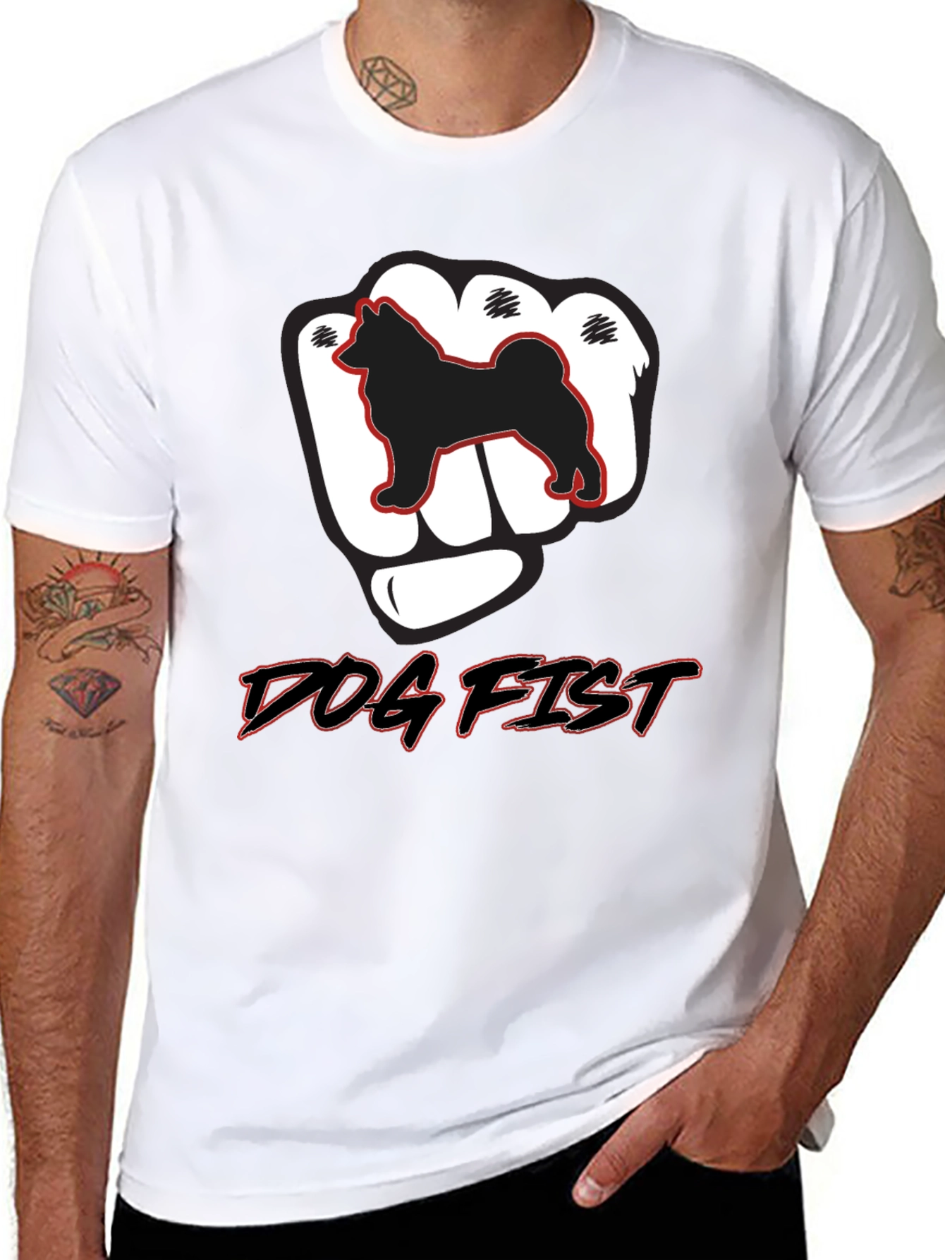 Dog Fist Graphic Tee - Mens Black T-Shirt