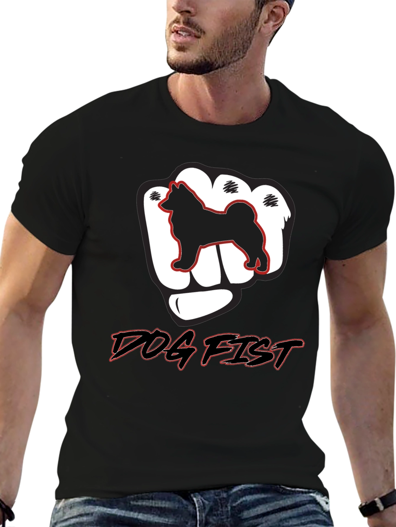 Dog Fist Graphic Tee - Mens Black T-Shirt