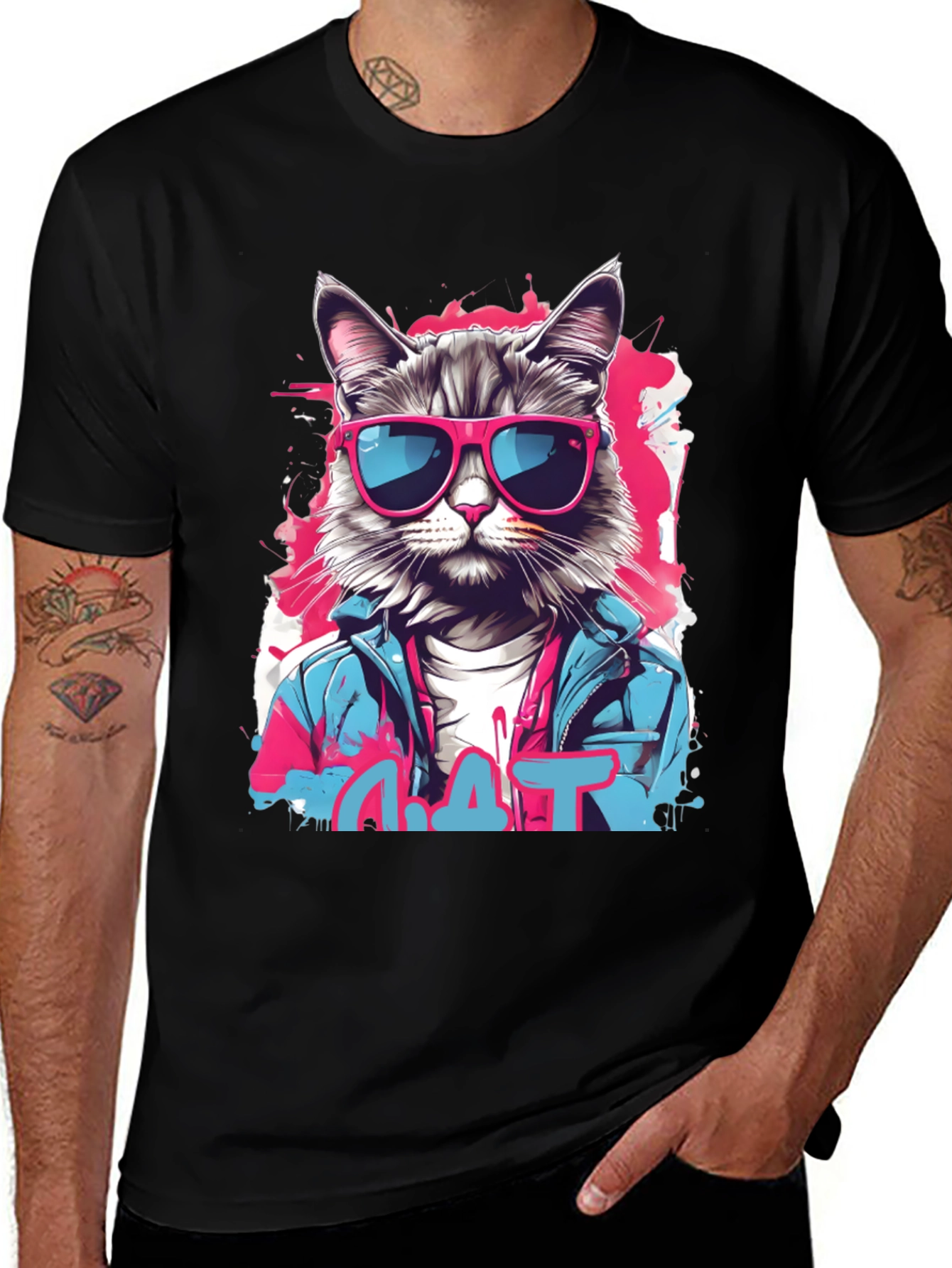 Cool Cat Graphic T-Shirt