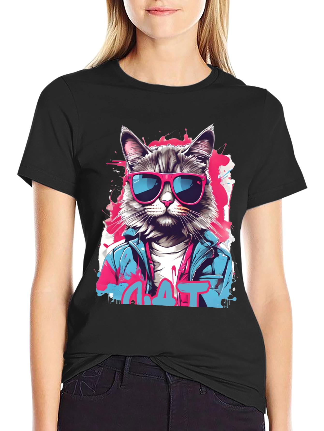 Cool Cat Graphic T-Shirt