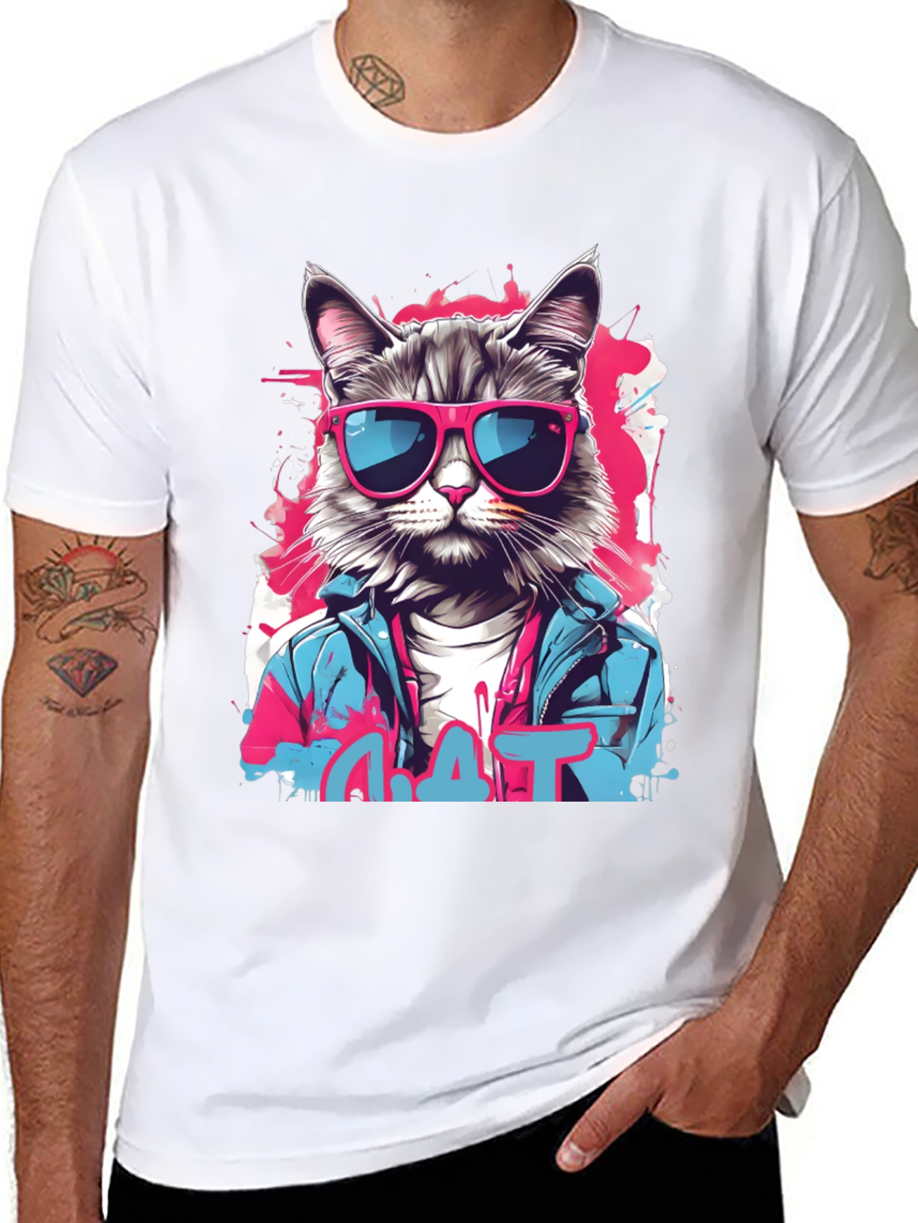 Cool Cat Graphic T-Shirt