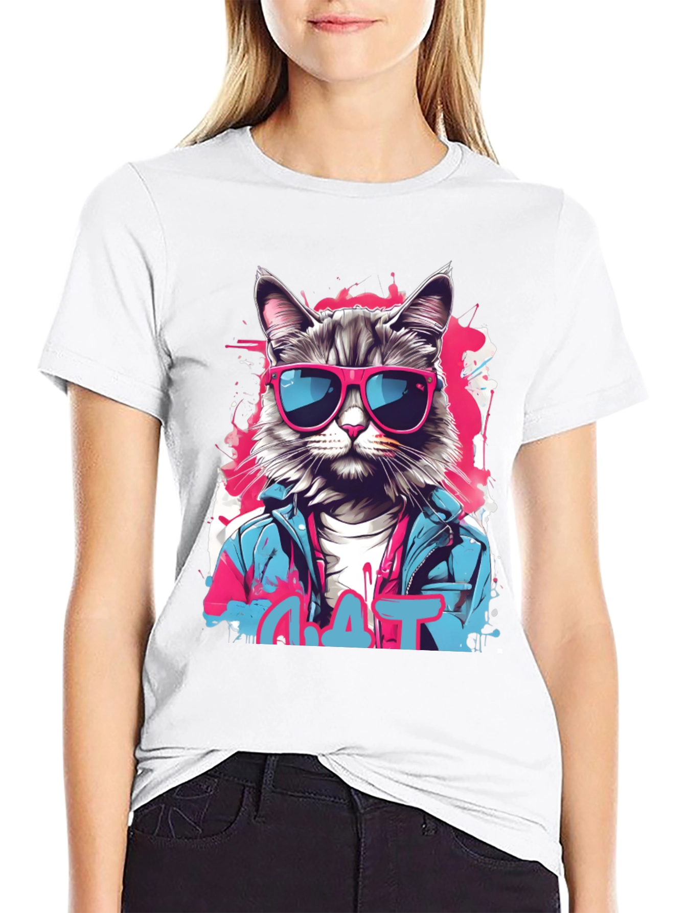Cool Cat Graphic T-Shirt