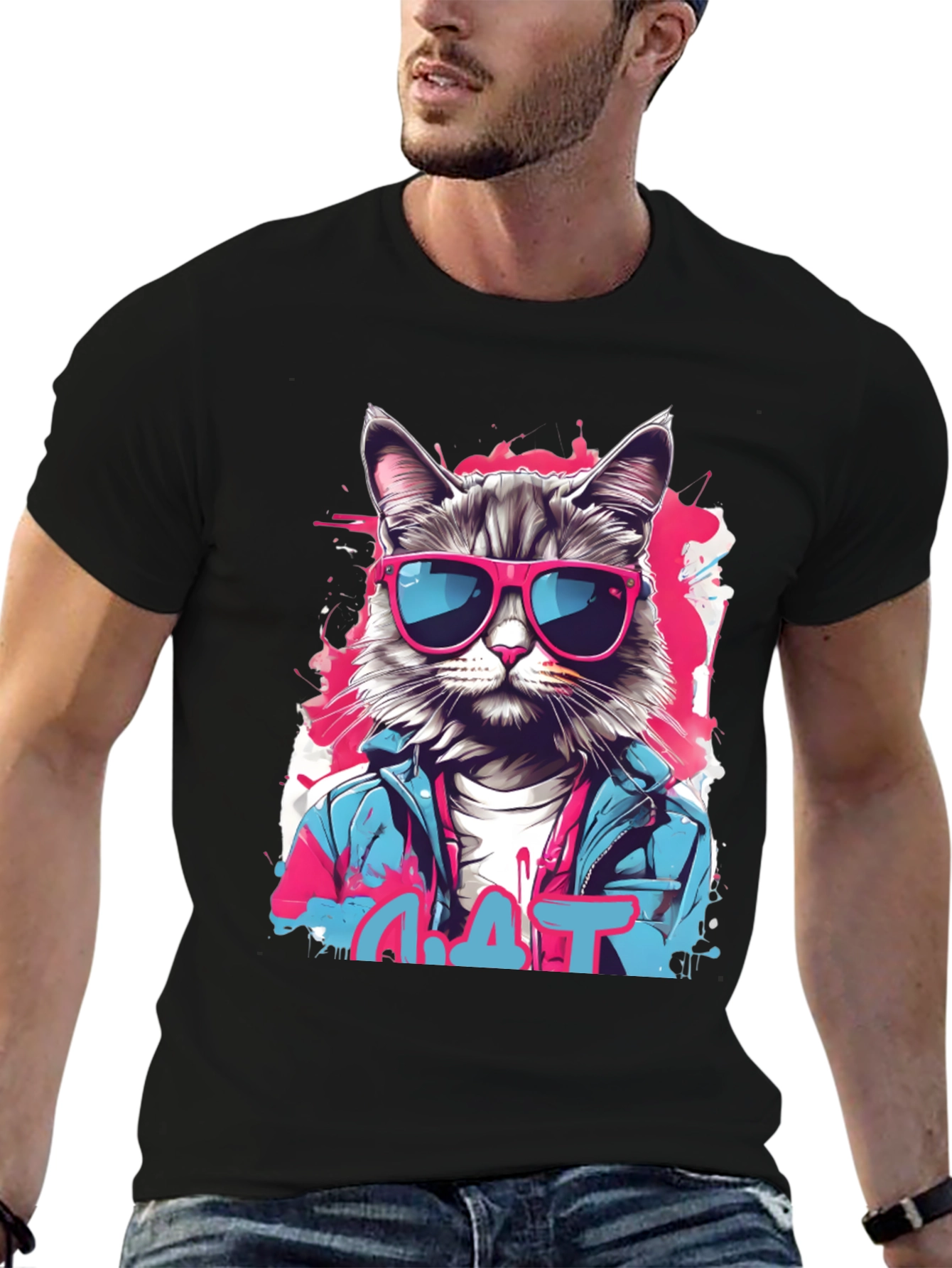 Cool Cat Graphic T-Shirt