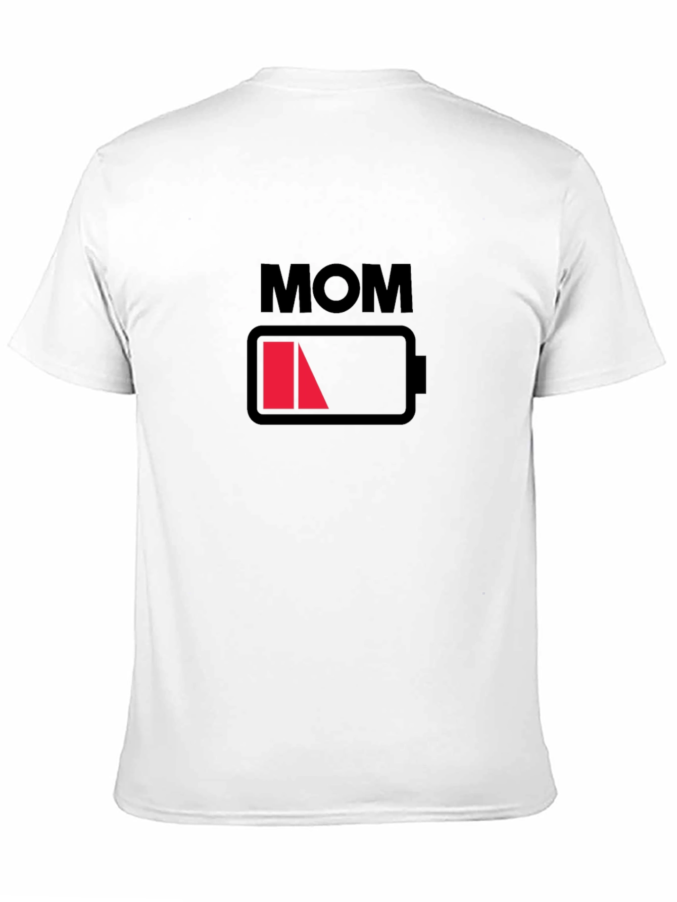 Mom Low Battery Black Graphic T-Shirt