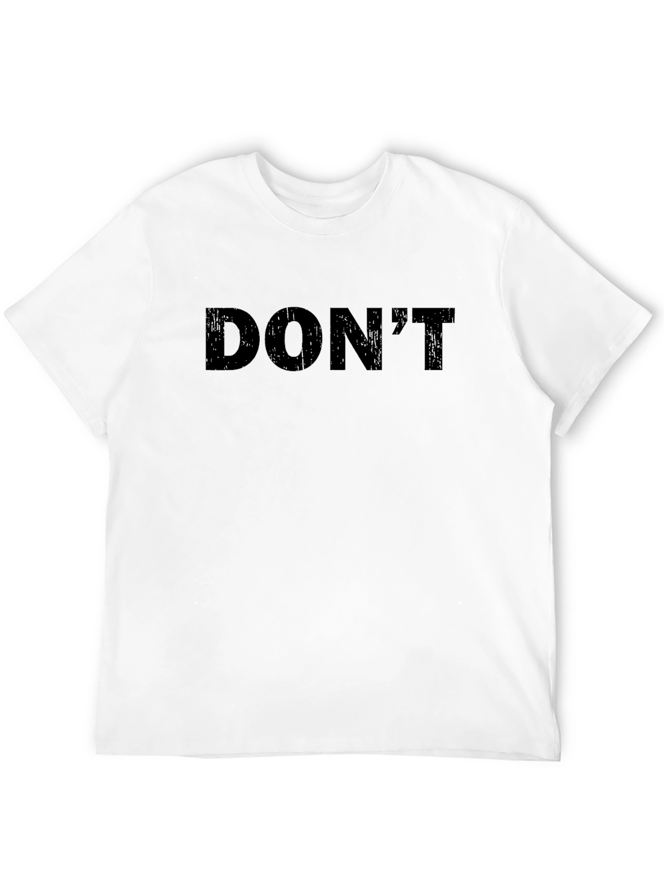 Mens Dont Slogan Black T-Shirt