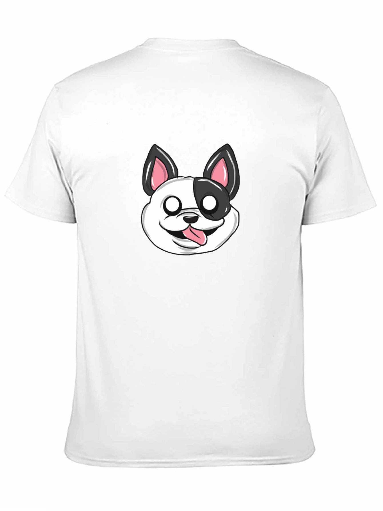 Cartoon Dog Graphic T-Shirt - Black