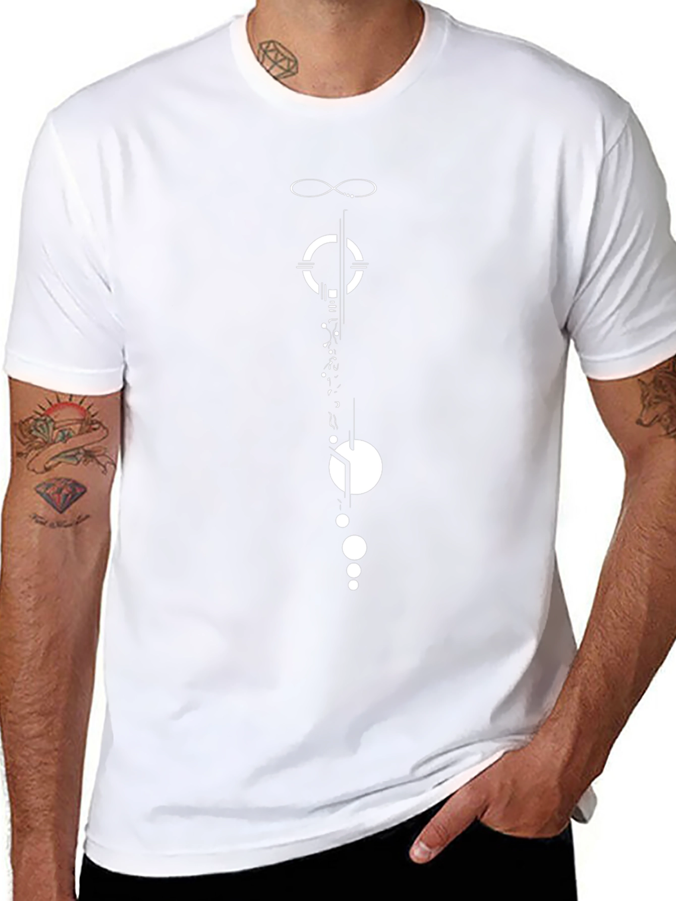 Abstract Geometric Graphic Print Tee
