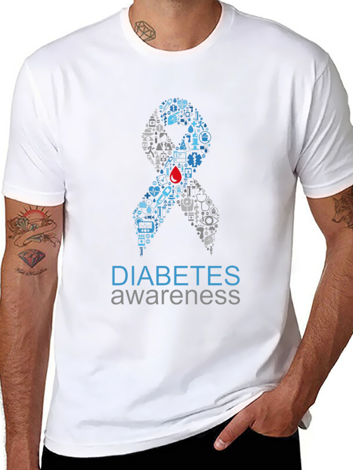 Diabetes Awareness Ribbon T-Shirt