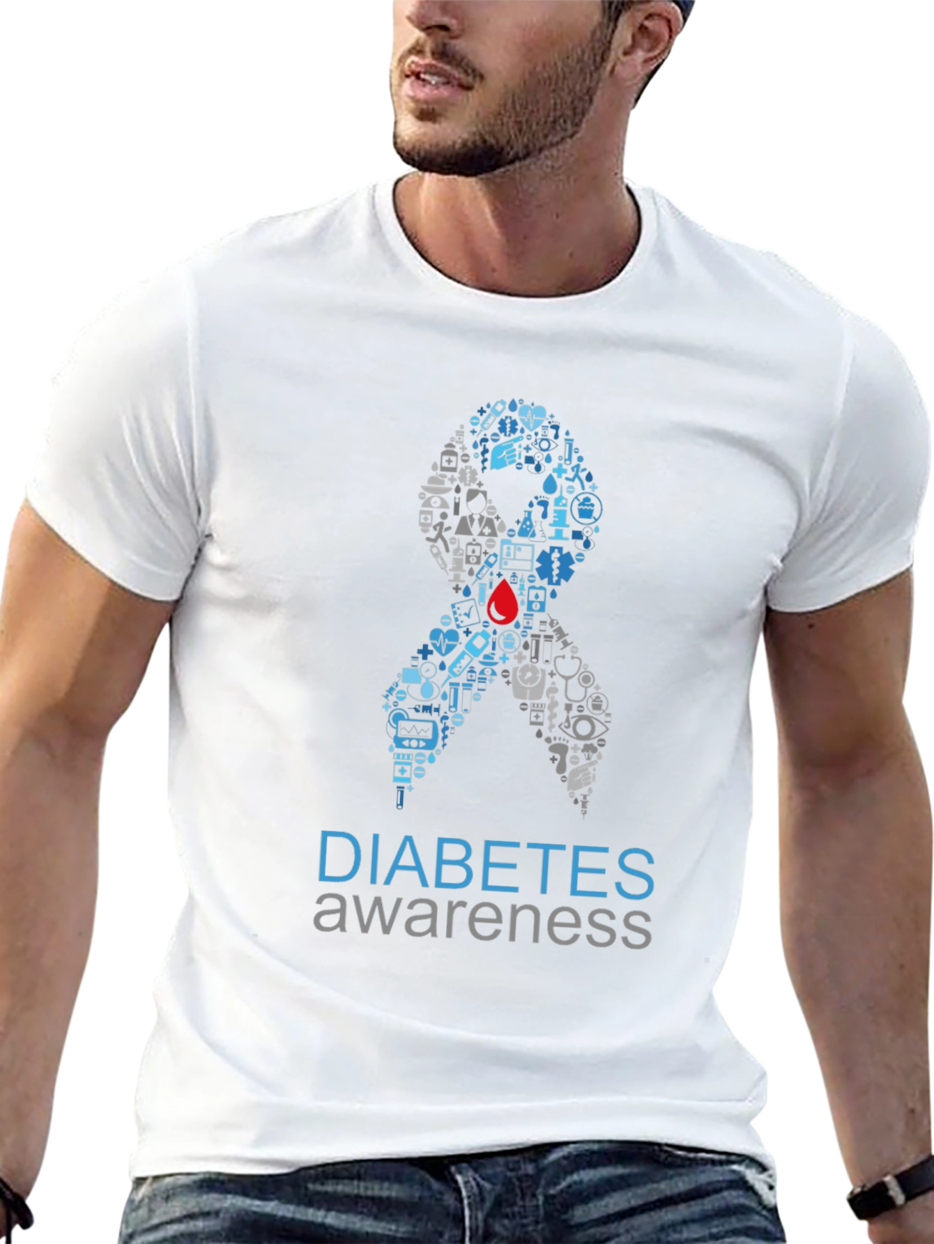 Diabetes Awareness Ribbon T-Shirt