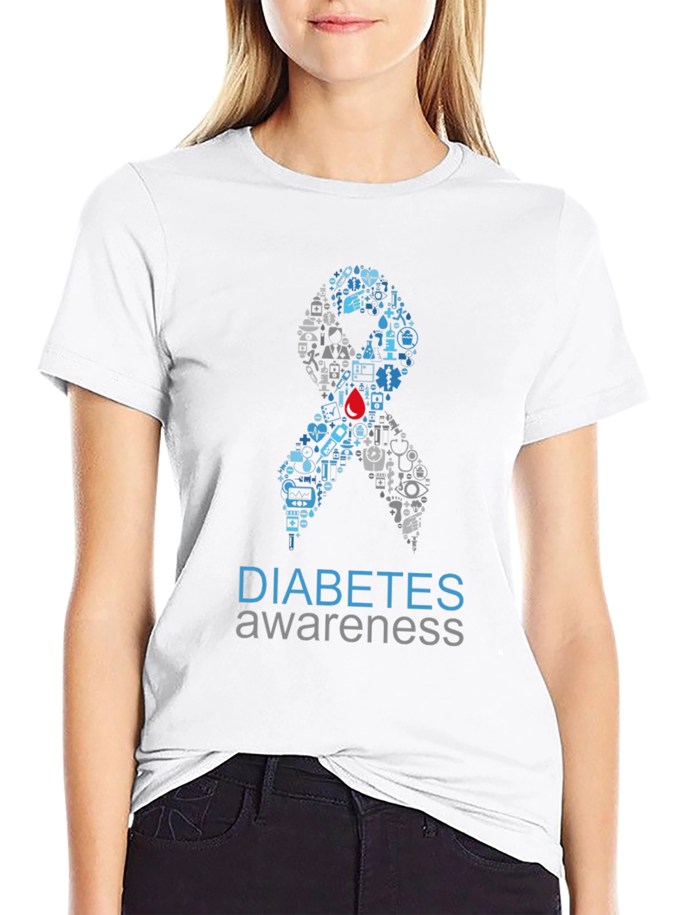 Diabetes Awareness Ribbon T-Shirt