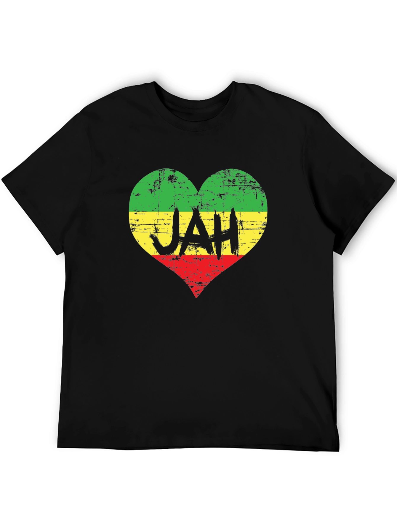 Rasta Heart JAH T-Shirt - Reggae Vibe